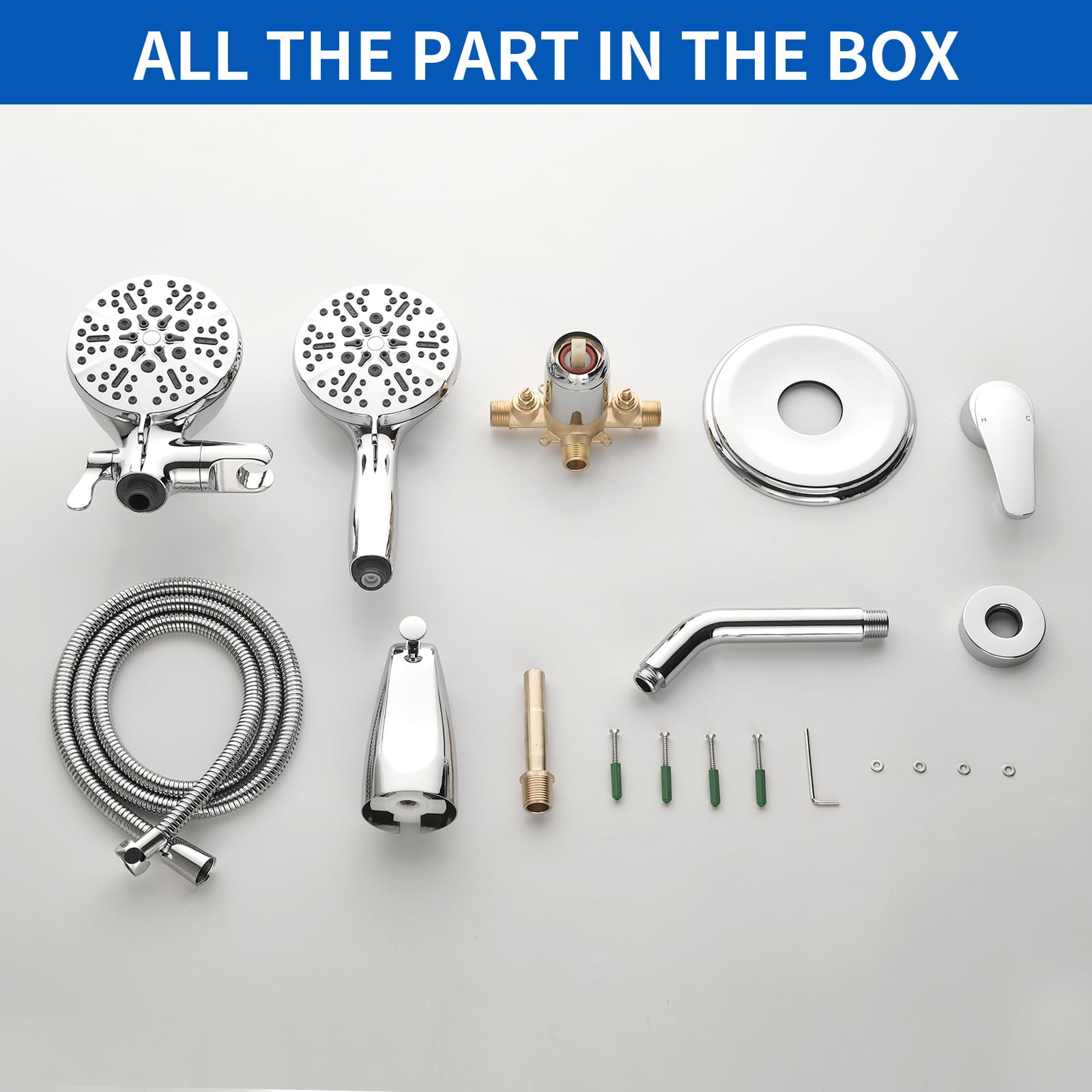 Shower Tub Kit Tub Shower Faucet Combo Set Bathtub Faucet Set Shower System with Tub Spout Shower Valve and Trim Kit Shower Fixtures Brushed Gold