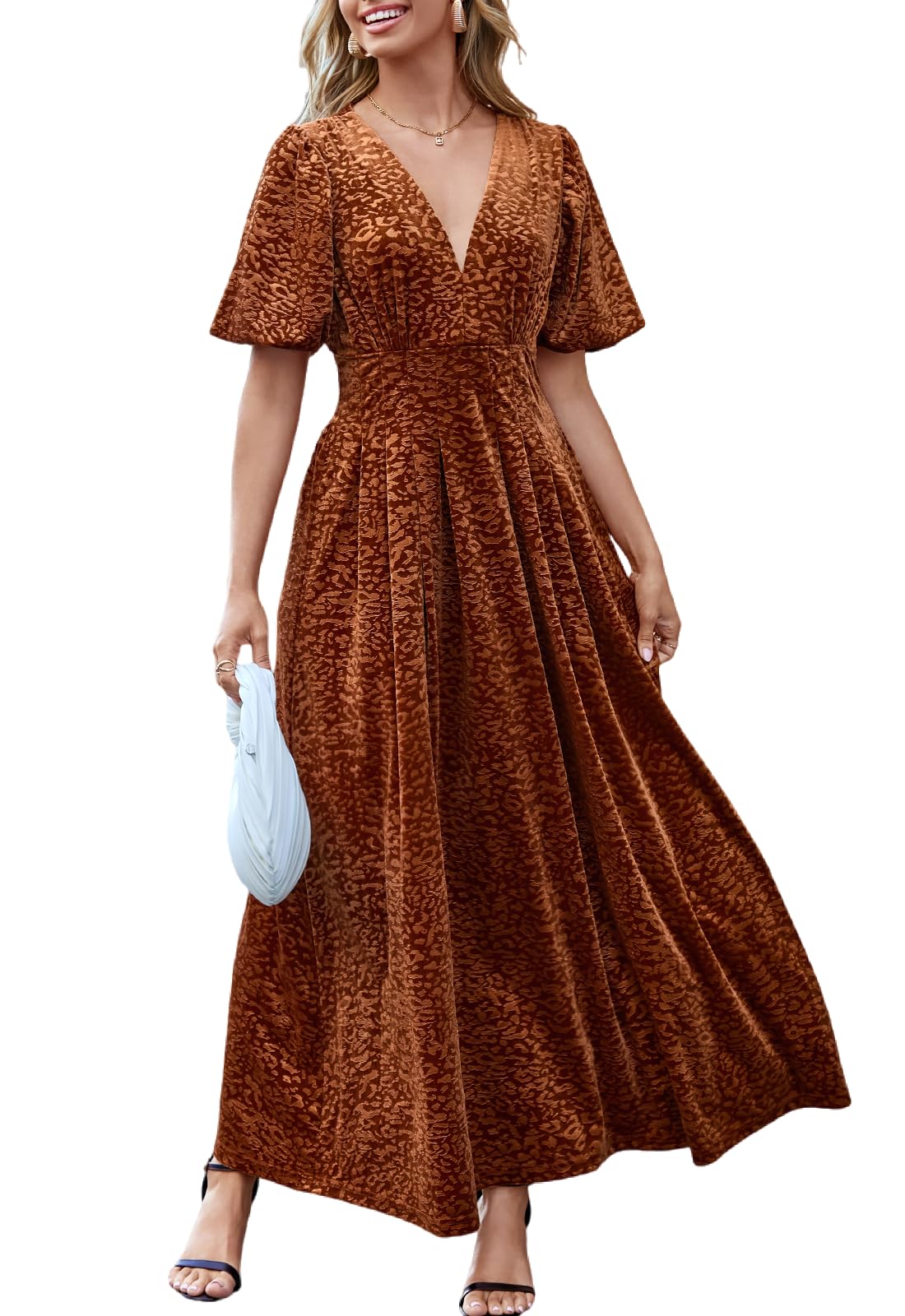 Sissyaki Women's Velvet Formal Dresses for Wedding Guest 2025 Fall Winter Dress
