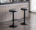 EALSON Modern Swivel Bar Stool Adjustable Counter Height Backless Barstools with Metal Base Leather Upholstered Round Bar Stool Chairs for Kitchen Island/Pub/Breakfast Bar, Beige 1PC