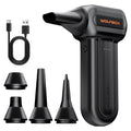 WOLFBOX MF60&MF70 Compressed Air Duster-110000RPM Super Power Electric Air Duster, 3-Speed Adjustable Rechargeable Cordless Air Blower with Fast Charging for PC Keyboard Cleaning, Car, Home (Black)