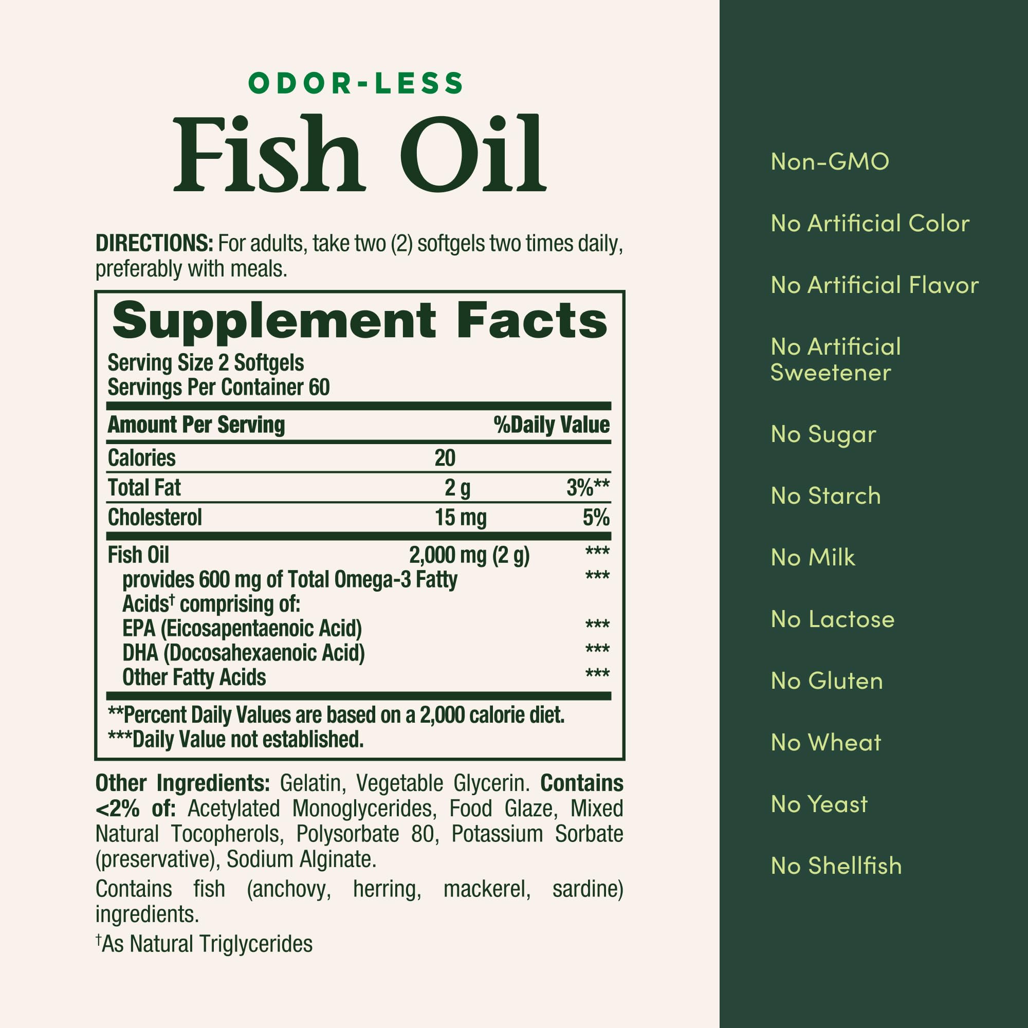 Nature's Bounty Fish Oil 1000 mg Coated Softgels, 220 Count