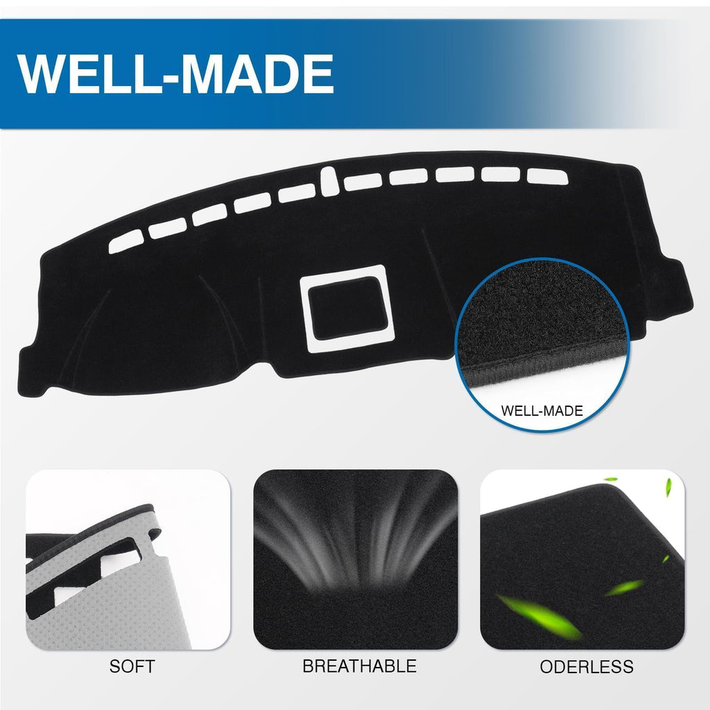 KUST Black Dash Cover for Ford Ranger 1995-2011/Ford Explorer 1995-2001/Mazda B2300 B2500 B3000 B4000 1995-2008/Mercury Mountaineer 1997-2001 Polyester Dashboard Cover Accessories for Ranger