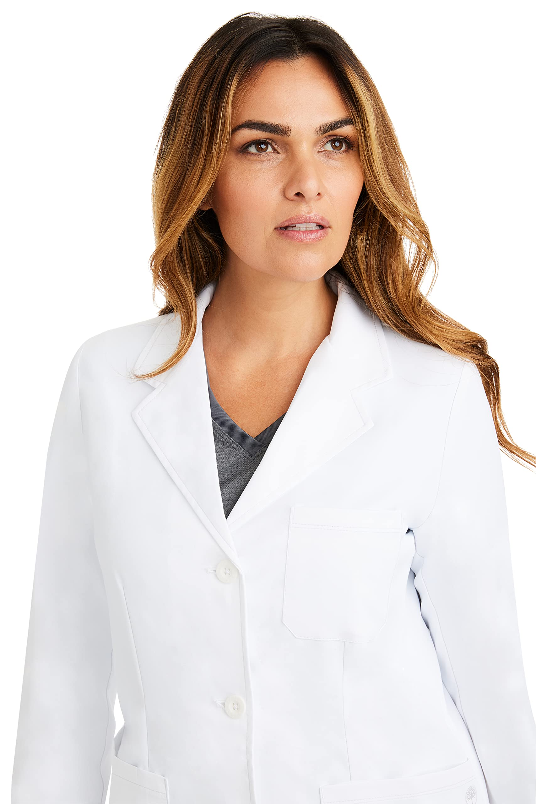 Healing Hands Women's Lab Coat with 4 Pockets, Moisture Wicking & 2-Way Stretch Fabric, Button Front Consultation Coat 5160