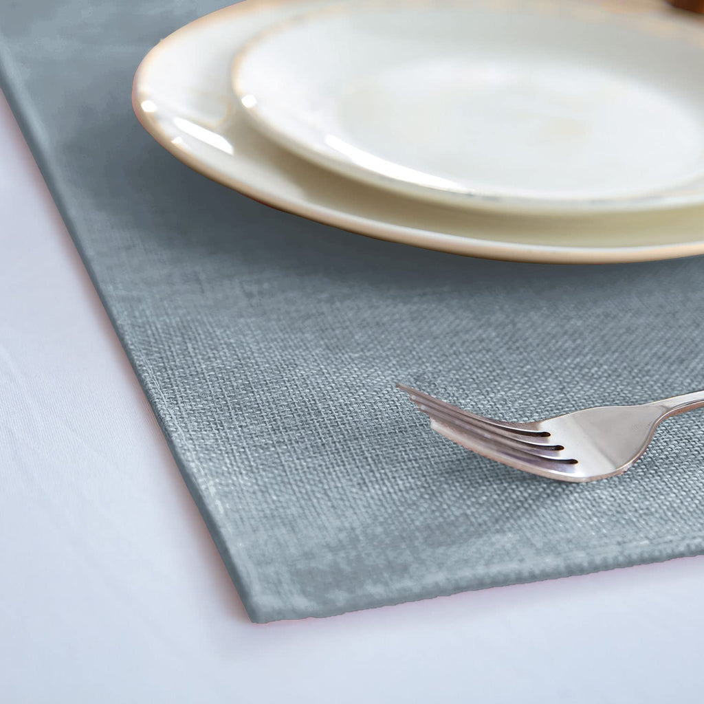 Cloth Placemats Set of 8, Linen Type Fabric Placemats Machine Washable Heat Resistant Placemats Wrinkle Free Thick Polyester Kitchen Place Mats for Dining Table (Beige)