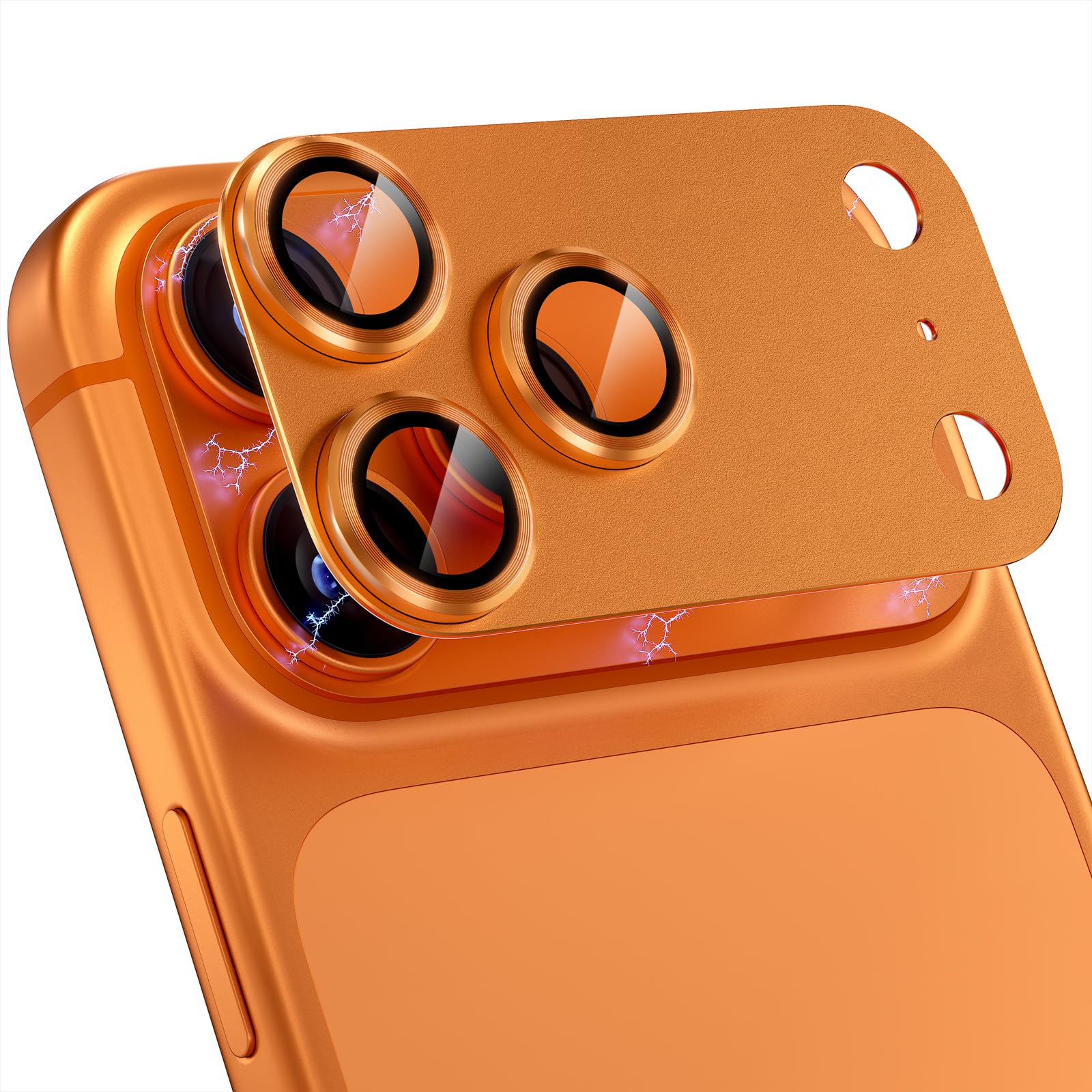 Choiche Compatible for iPhone 16 Pro/iPhone 16 Pro Max Camera Lens Protector, Bling Camera Cover with 9H Tempered Glass Lens Screen Protector Metal Ring Decoration Accessories(Black)