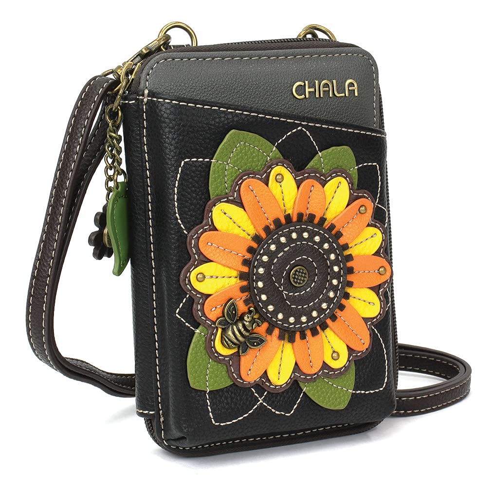 CHALA Wallet Crossbody Cell Phone Purse - Women Faux Leather Multicolor Handbag with Adjustable Strap