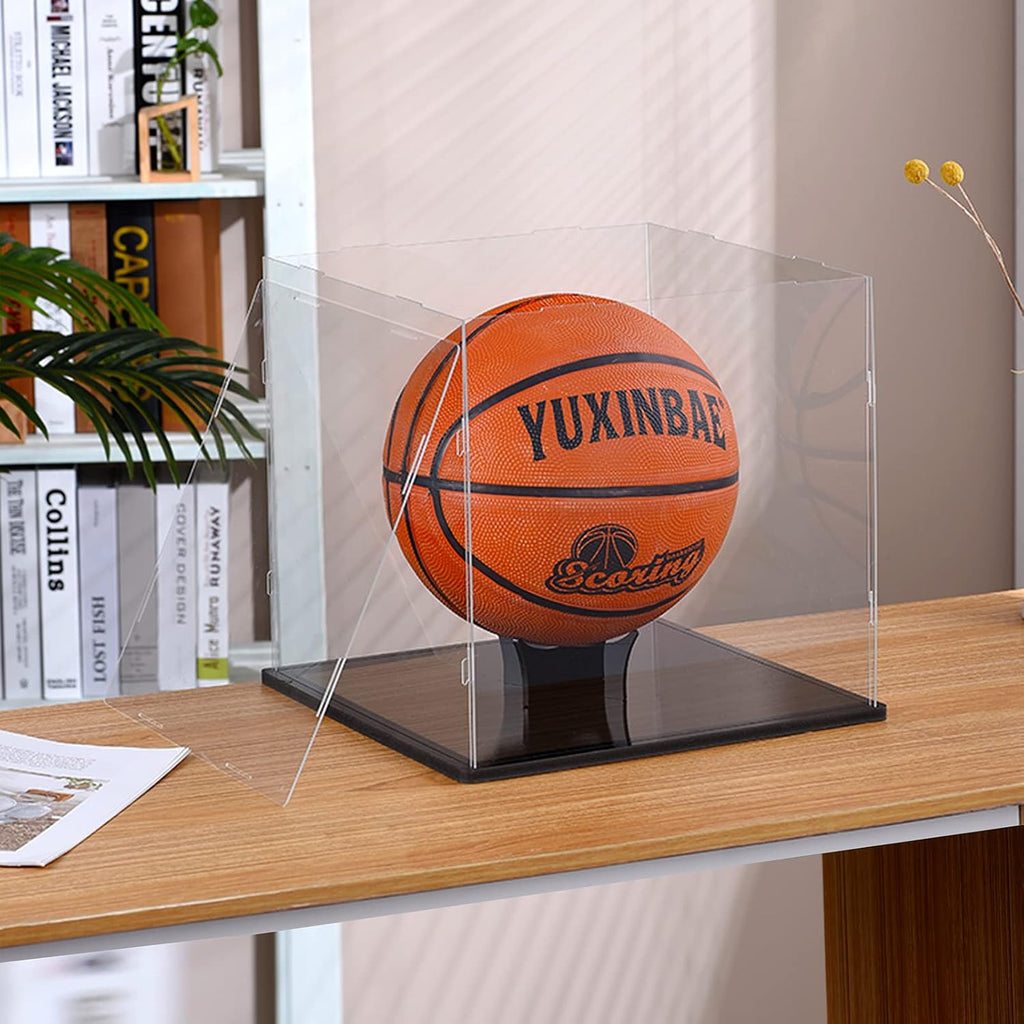 Clear Acrylic Display Case UV Protected Acrylic Basketball Holder, Display Case for Autographed Basketball, for basketballs, dolls, car models, souvenirs(basketball)