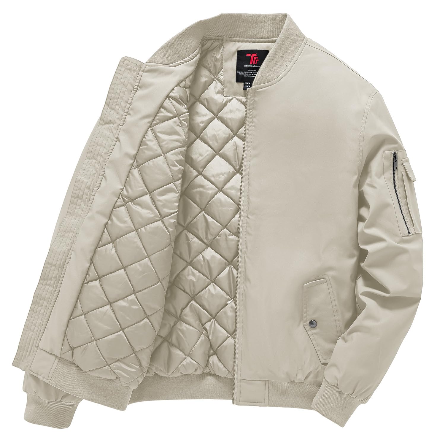 Gopune Men's Windproof Bomber Jacket Warm Water Resistant Windbreaker Winter Outwear Quilted Jackets Coats
