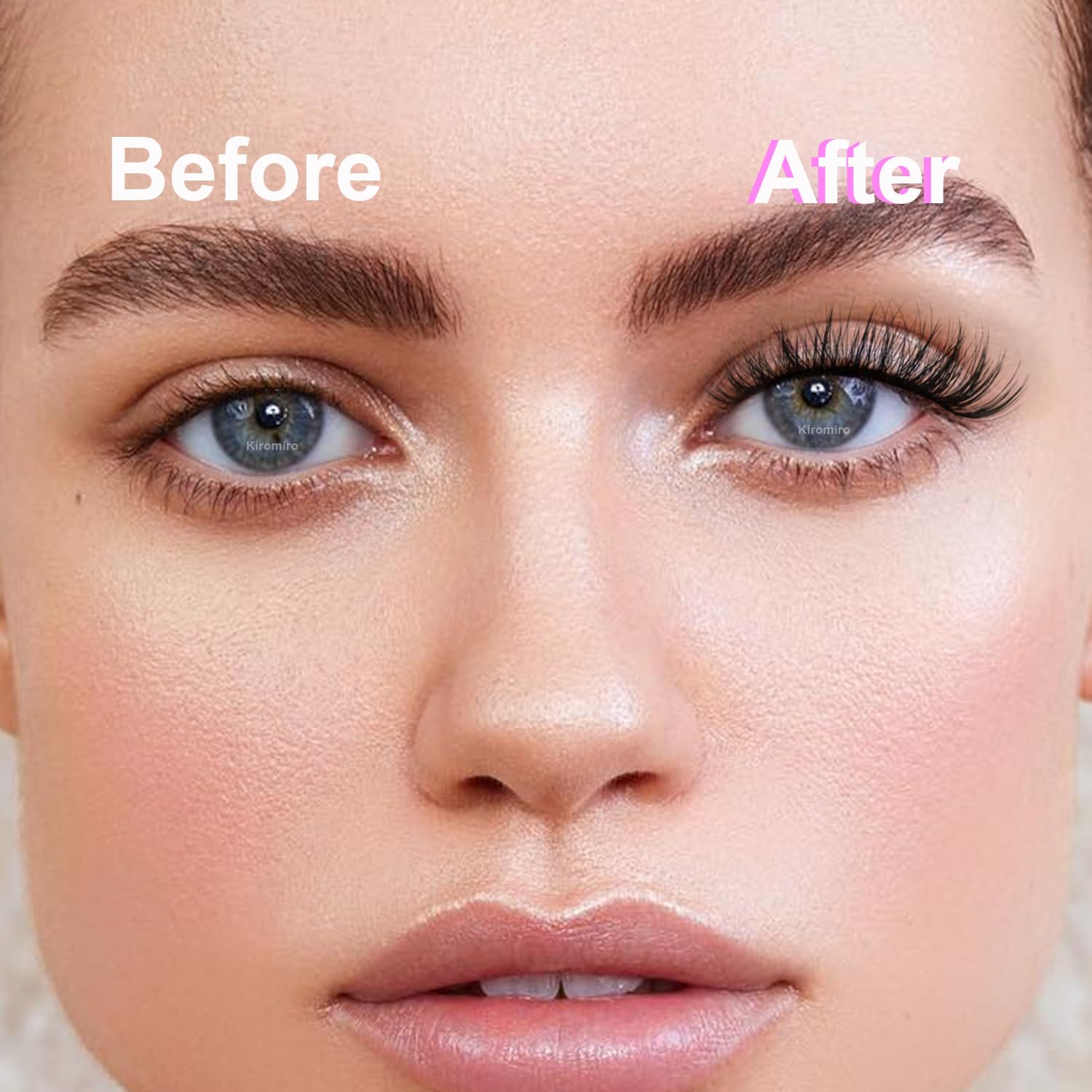 False Lashes Natural Look Wispy Eyelashes Manga Korean Spiky 16mm Short Faux Mink Eyelashes Cat Eye Natural Fake Eyelashes Strip Lashes Pack 14 Pairs