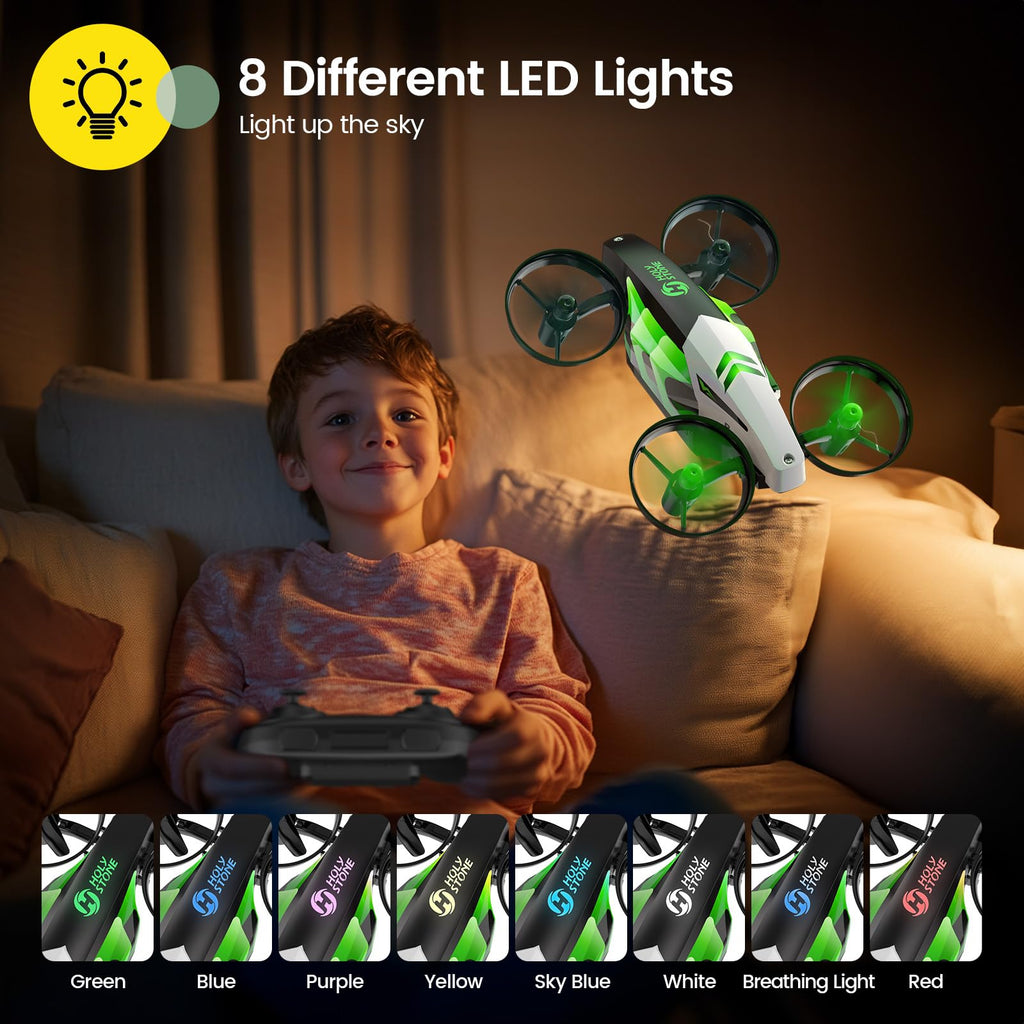 Holy Stone HS210T Drones for Kids, 2 IN1 MINI Indoor Drone with Land & Fly Mode, Four Posture Deformations RC Quadcopter with 3D Flip, Auto Hovering, Easter day& Birthday Toy Gift for Boys and Girls
