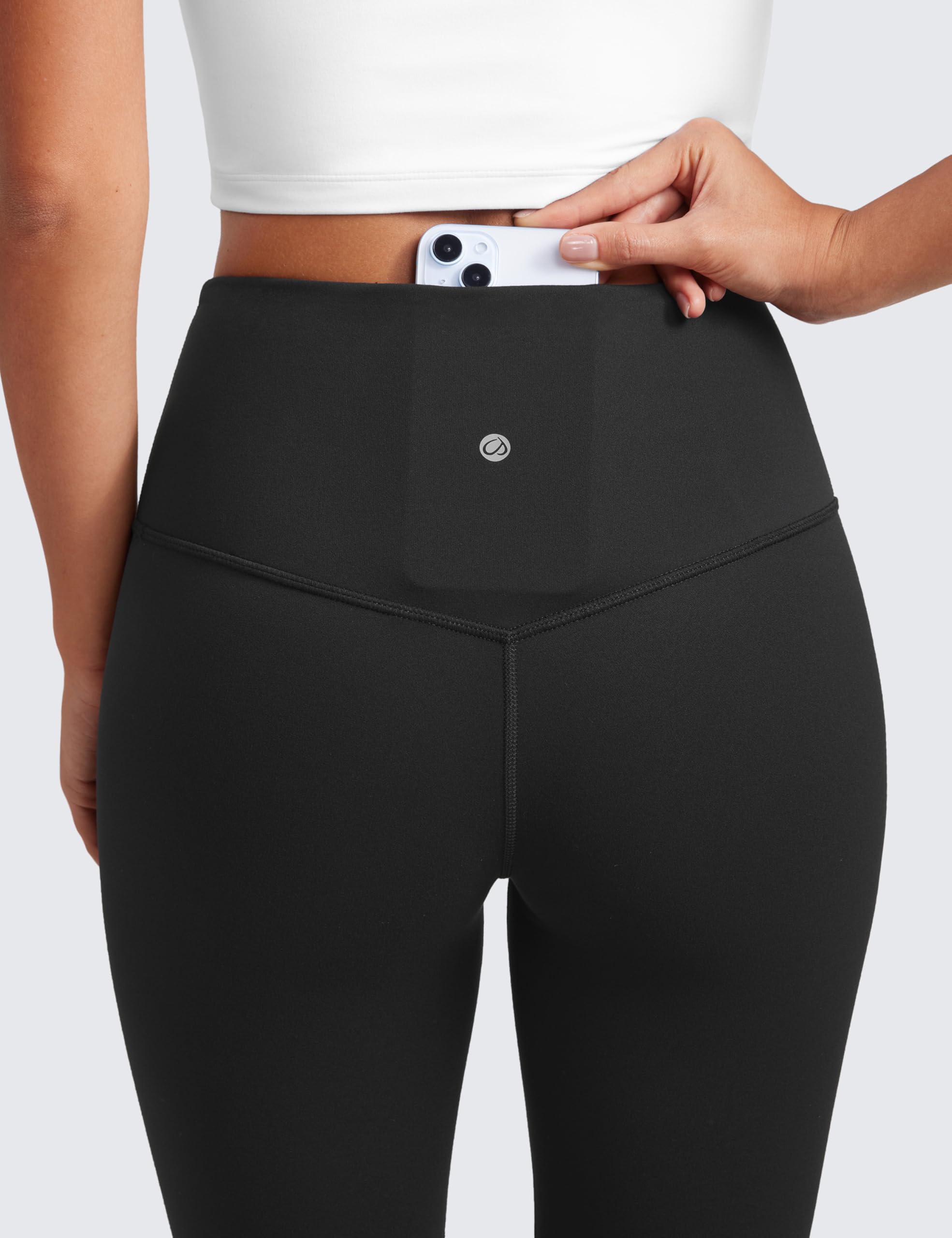 CRZ YOGA Butterluxe Mini Flared Leggings 30"/31.5"/33'' - High Waist Bootcut Casual Lounge Women Yoga Pants with Pocket