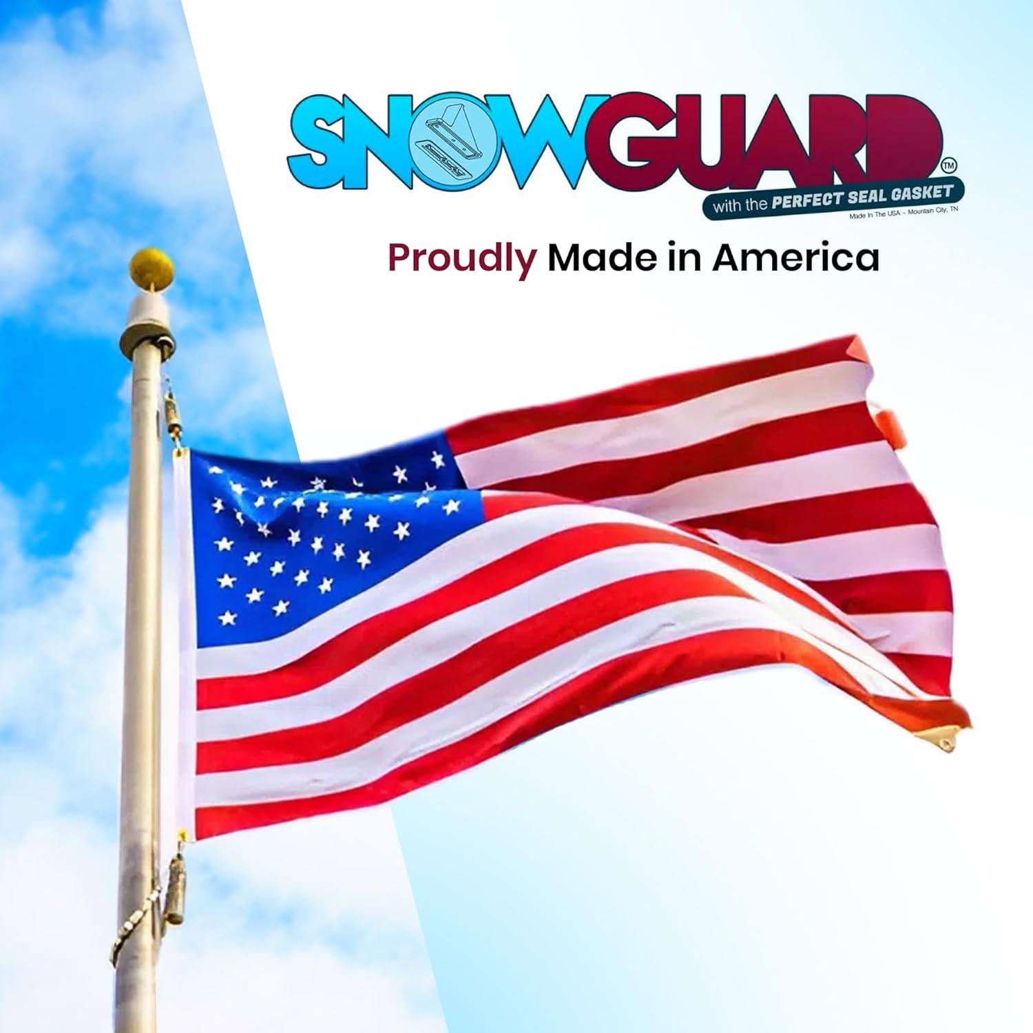 50 Pack Snow Guards for Metal Roofs – with Perfect Seal Gaskets & Screws – Heavy-Duty Polycarbonate Snow Stops Prevent Sliding Snow & Ice – Roof Snow Retention System | Made in USA