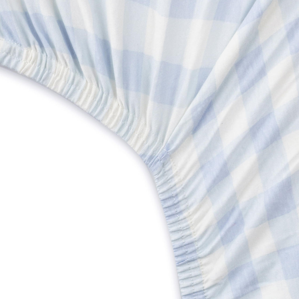 HonestBaby Unisex-Baby Fitted Crib Sheets Set Standard Mattress, 100% Organic Cotton Baby Boys, Girls, Neutral, 1 Pack - Peach Skin Painted Buffalo Check, One Size