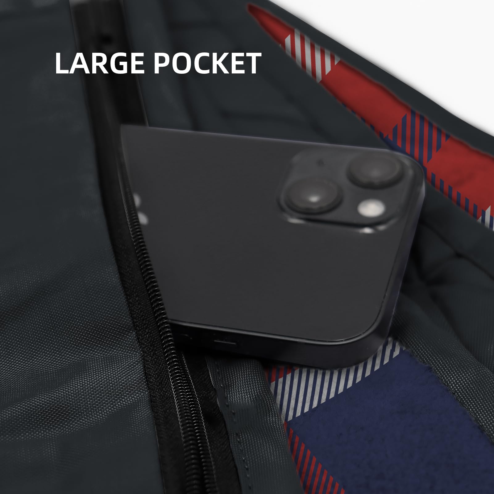 Large Outdoor Waterproof Blanket Extra Thick Fleece Stadium Blanket for Camping, Car, Pet, Picnics - Windproof, Wearable, Machine Washable 80" x 58" (Black Check)