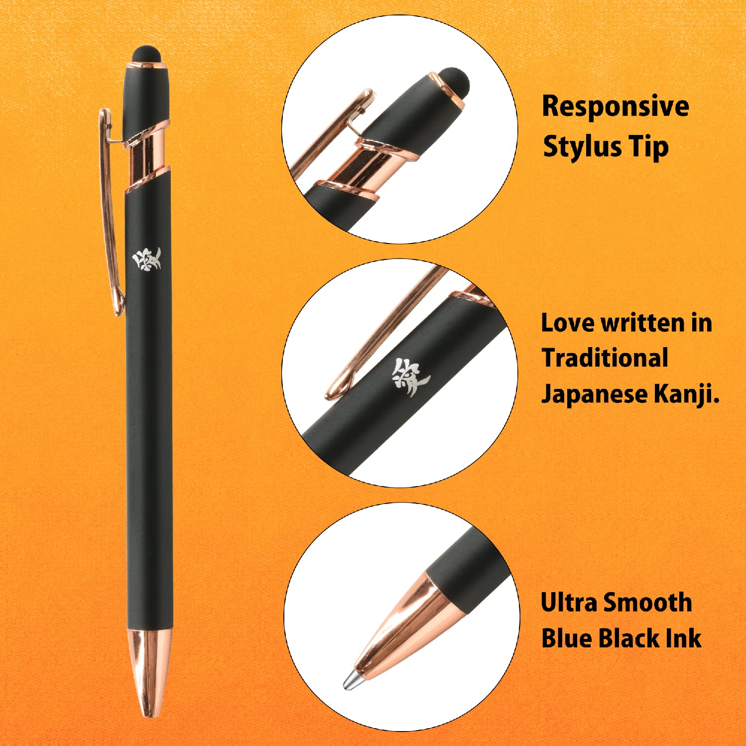 KURUTOGA Mitsubishi Pencil Mechanical Pencil Metal 0.5mm Nocturne Black M5KH1P.24 With Original Stylus Ballpoint Touch Pen