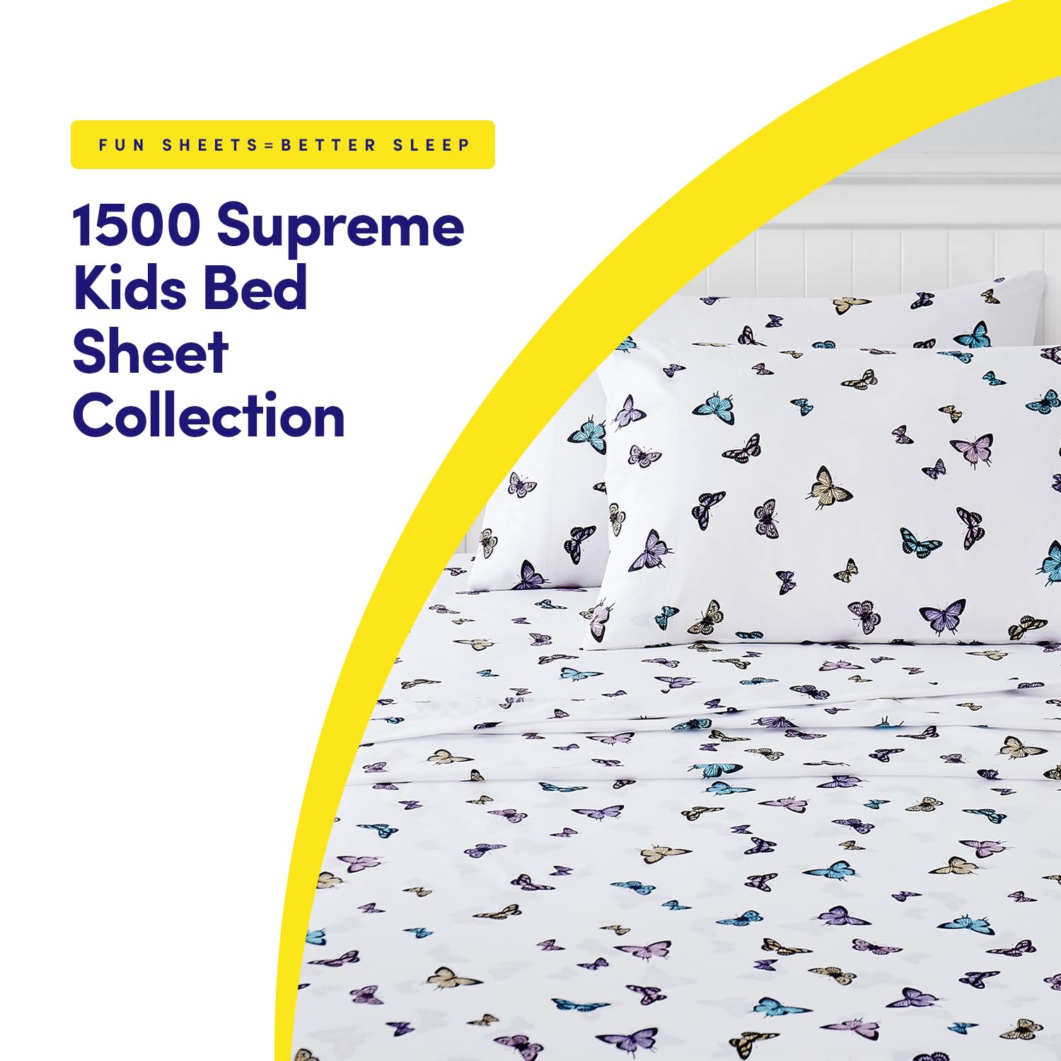 1500 Supreme Kids Bed Sheet Collection - Fun Colorful and Comfortable Boys and Girls Toddler Sheet Sets - Deep Pocket Wrinkle Free Soft and Cozy Bedding - Twin, Ballerinas