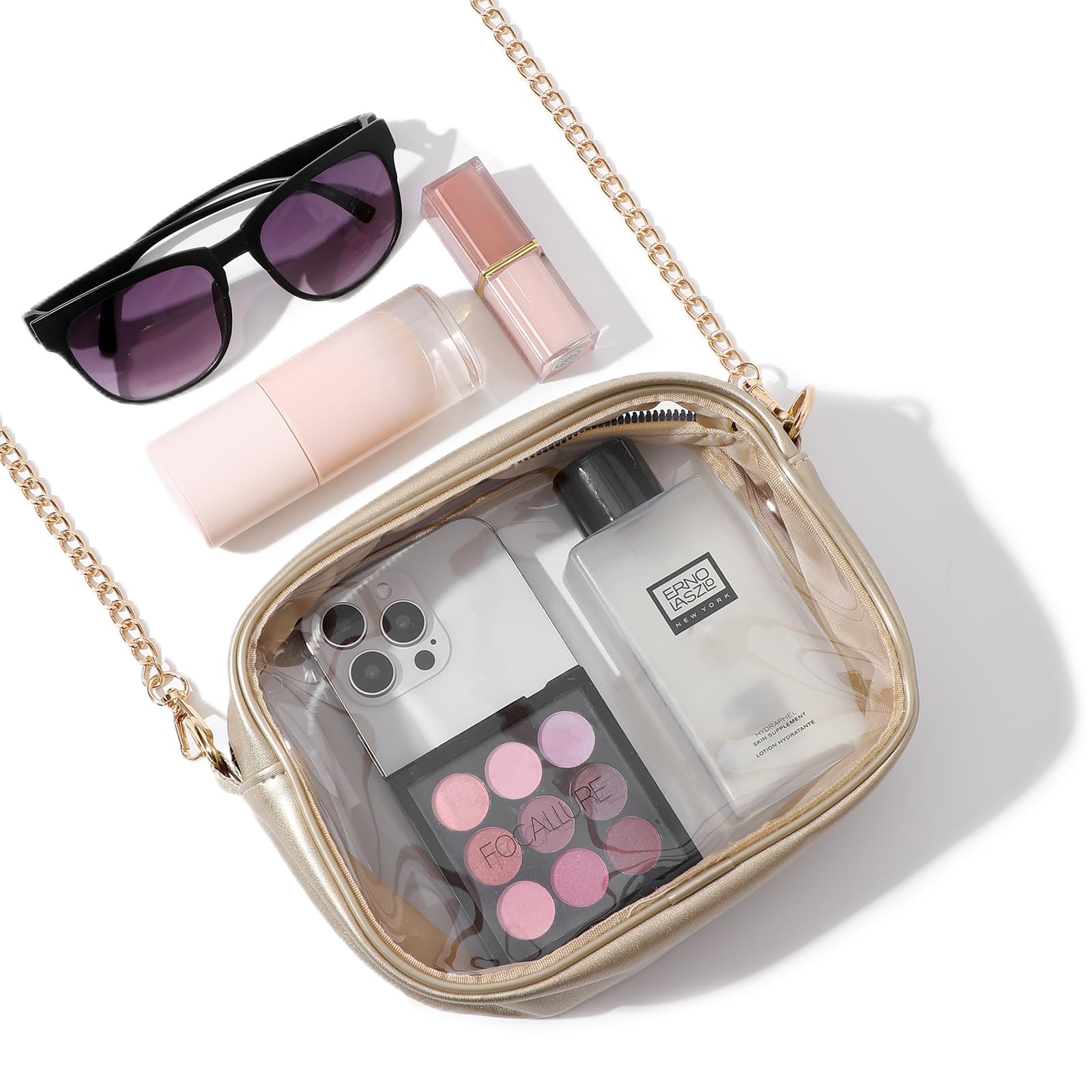 TOBVZOO Clear Bag Stadium Approved, Crossbody Transparent Bag for Concerts Sports Events, Purses for Men & Women