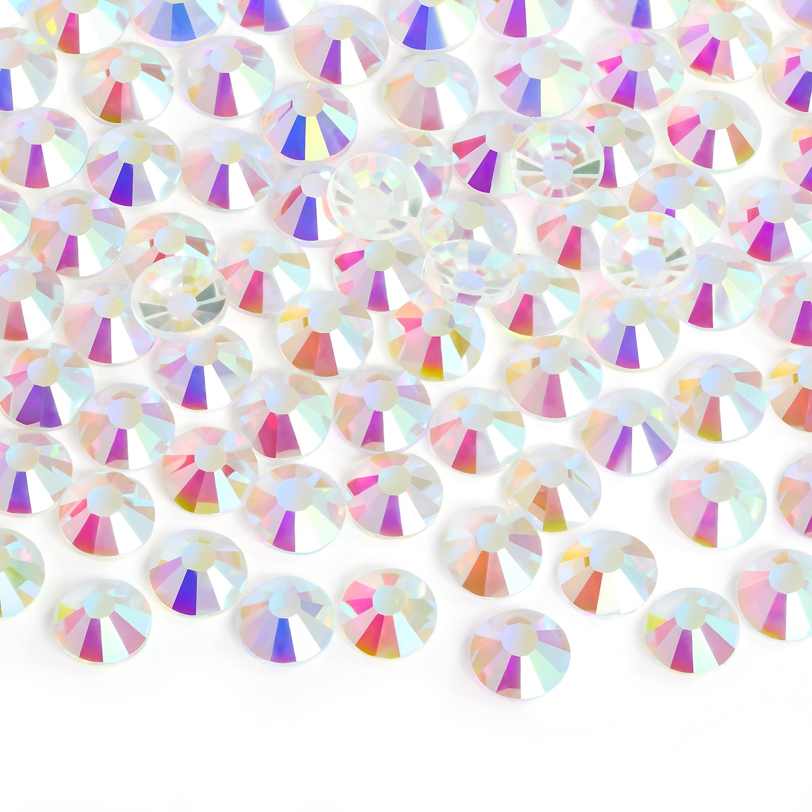 2880 Pieces Flatback Rhinestones Glue Fix Crystal Glass Diamantes Gems for Crafting Nail Art Crafts Decorations Clothes Shoes 1.4 mm (ss3, Amber)