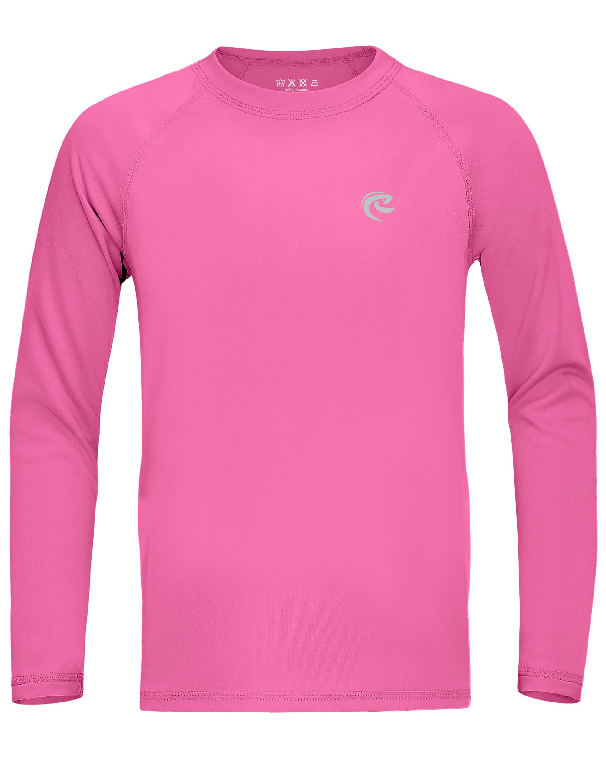 Boys UPF 50+ Swim Shirt Long Sleeve, 1 or 2 Pack UV Sun Protection Rash Guard, Youth Kids SPF Water Shirts for Beach Surf