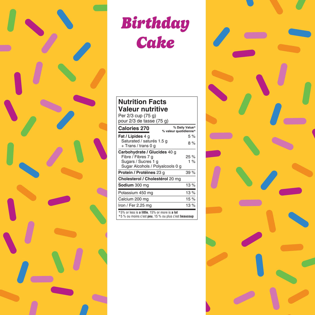 Flourish Protein Pancake & Waffle Mix, with Whey Protein & Flax Seed, No Added Sugar, High in Protein & Fiber - Just Add Water - Birthday Cake Flavour 16oz (2 pack)