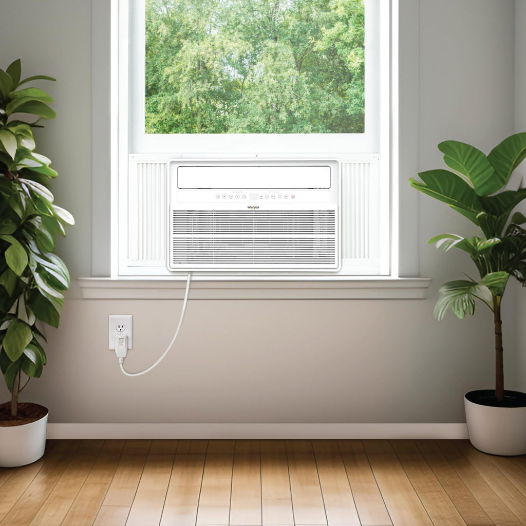 Whirlpool 18,000 BTU Window Mounted Inverter Air Conditioner with Quiet, High Efficiency Operation and Remote, Window AC Unit for Apartment, Living Room, Bedroom, Large Rooms up to 1000 Square Feet