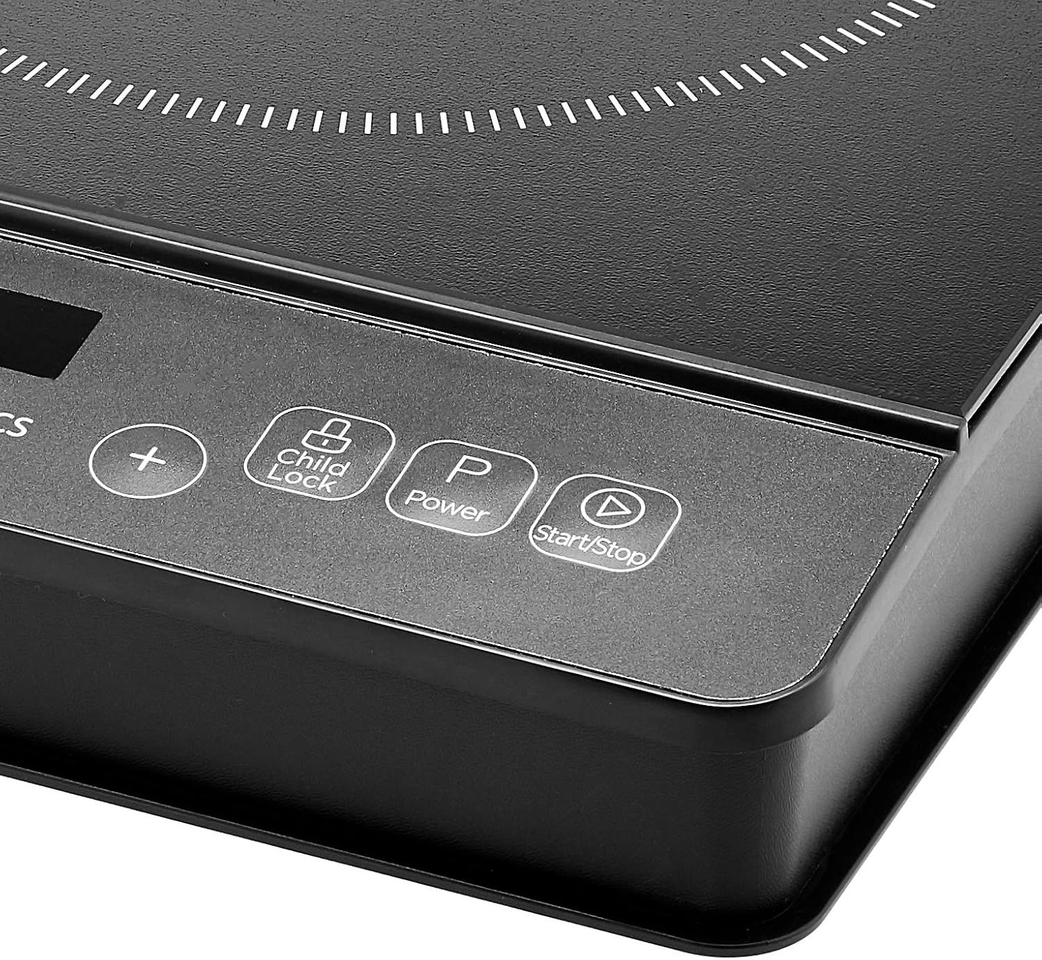 Amazon Basics 1800W Portable Electric Induction Cooktop, Burner and Child Lock, Overheat Protection, Timer, 8 Power Settings, Temperature Control Up to 440°F, for Cookware Diameter 5.7"-8.2", Black