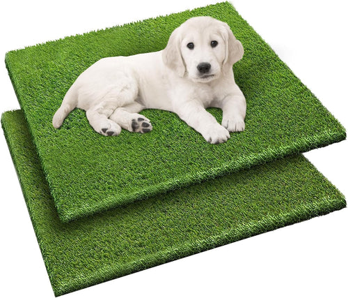2 Pack Grass Pee Pads for Dogs Potty, Reusable Artificial Grass Mat for Puppy & Cats (25.9"x30.6")