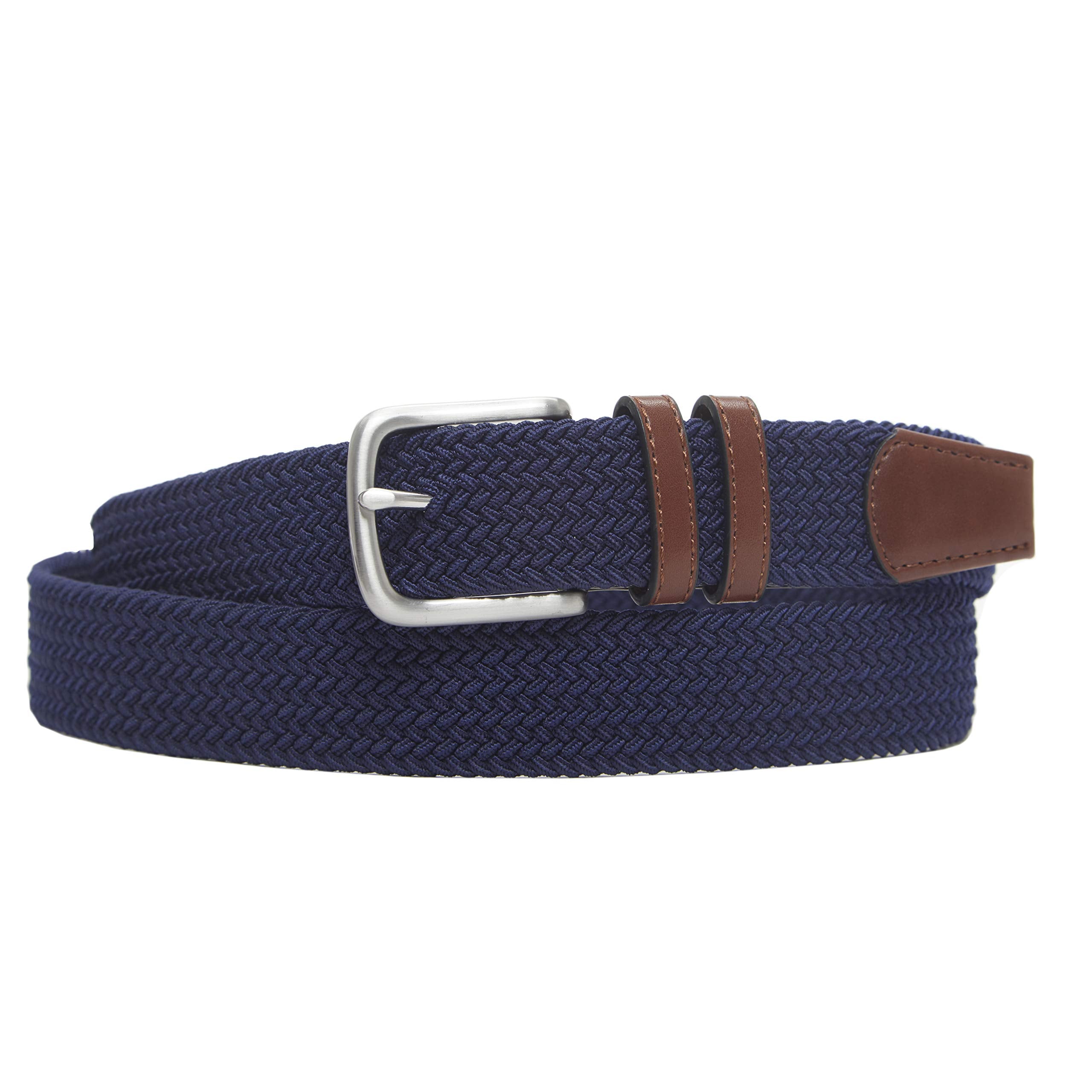 Amazon Essentials Men's Stretch Woven Braid Belt for Jeans