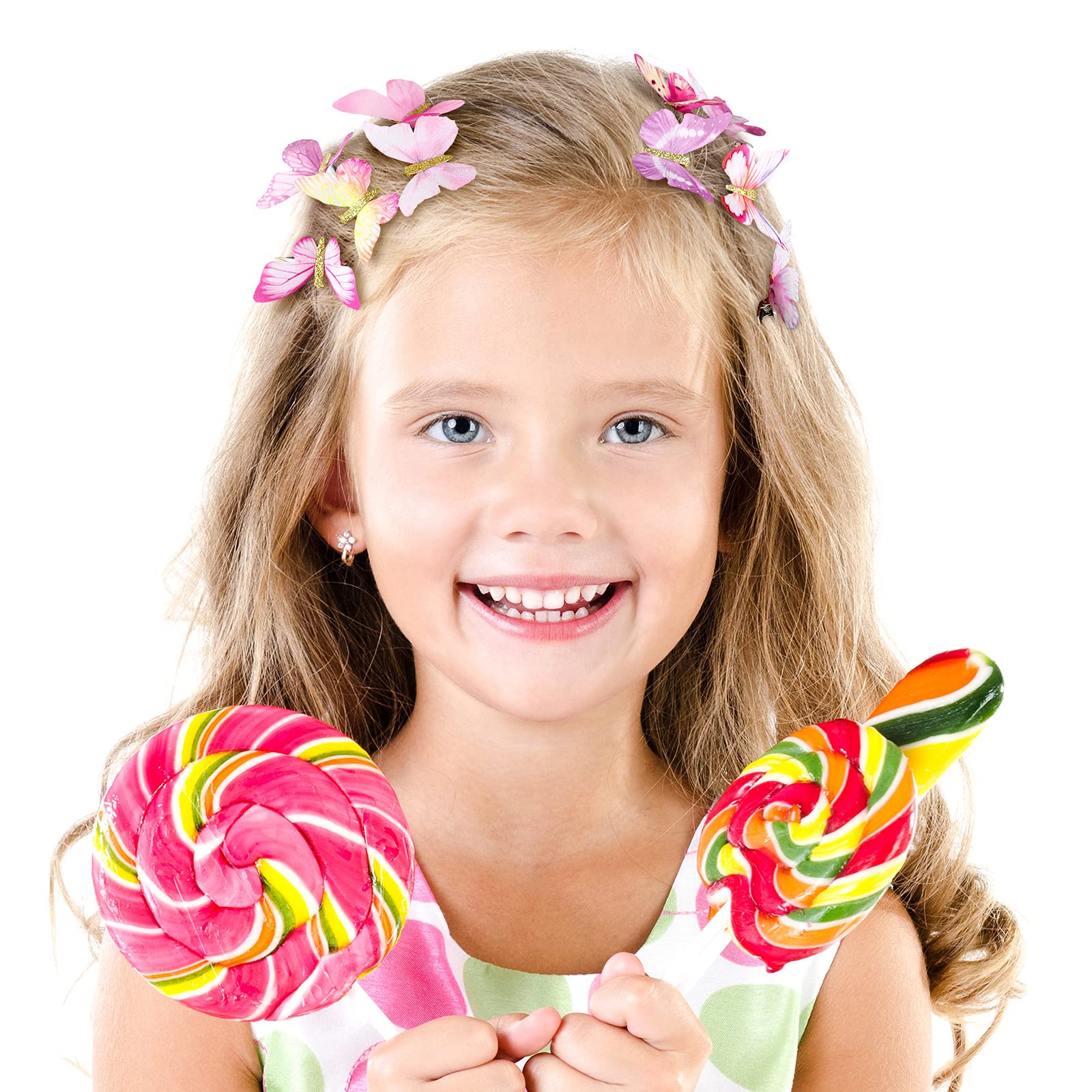 Boao 18 Pieces Glitter Butterfly Hair Clips for Girls Teens Women Hair Accessories (Bright Style)