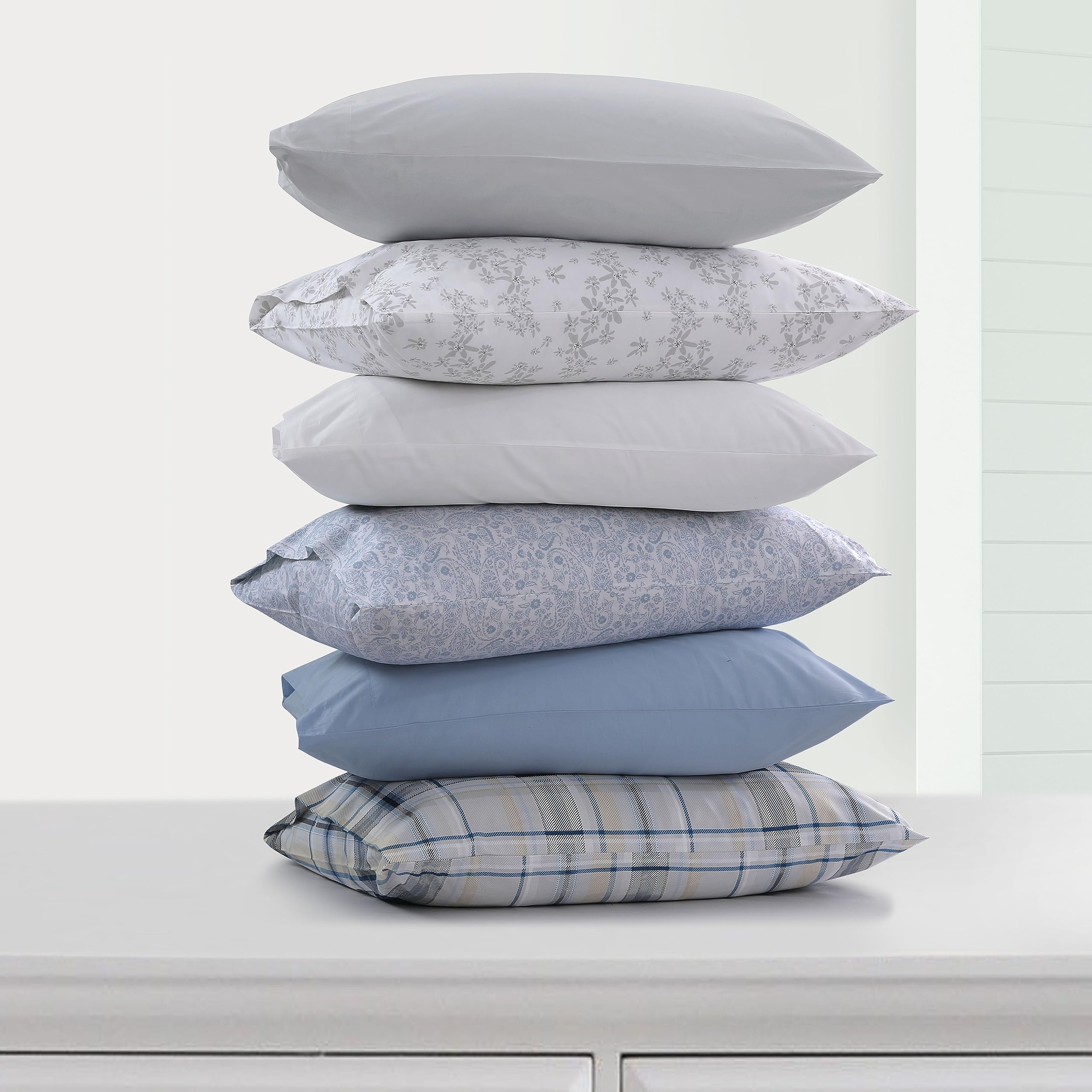 Tribeca Living 1000 Thread Count Egyptian Cotton Sheets King Size - Silky Smooth Sateen Weave for Luxurious Sleep - 22 Inch Deep Pocket 4-Piece Set in Classic Blue
