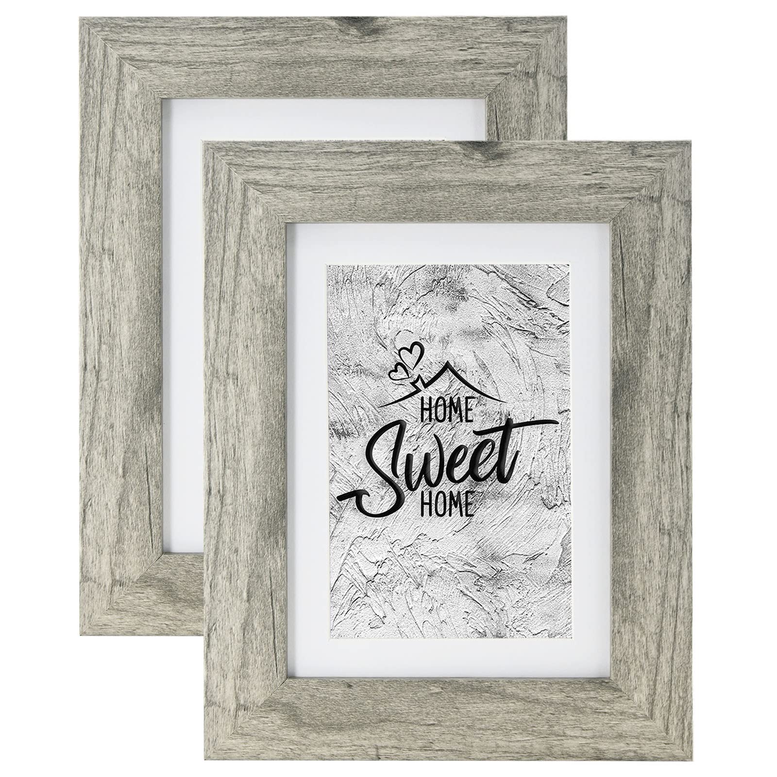 Califortree Black 11x14 Picture Frame - Display Photos 8x10 with Mat or 11x14 Without Mat - HD Glass Inside, Set of 2