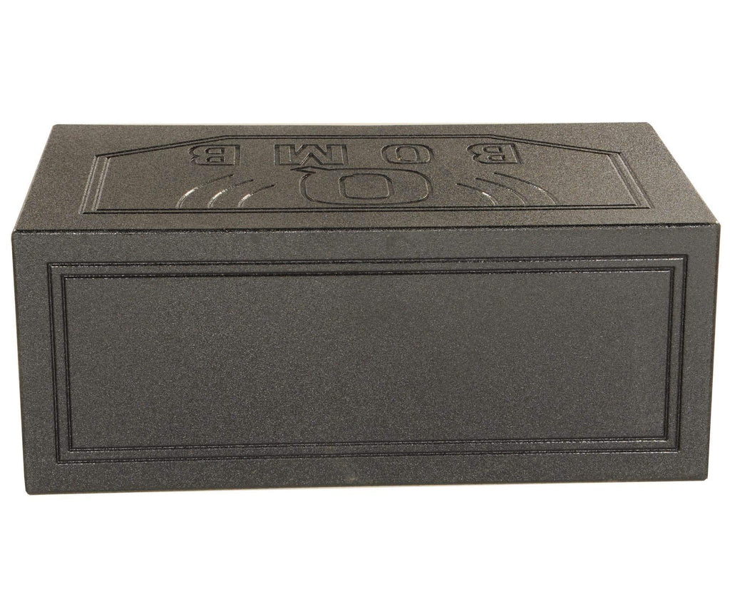 QPower 12 Inch Dual Subwoofer Box, High-Performance Vented Speaker Enclosure, Black - Car Audio and Sound System Accessories - Portable Equipment for Subwoofers