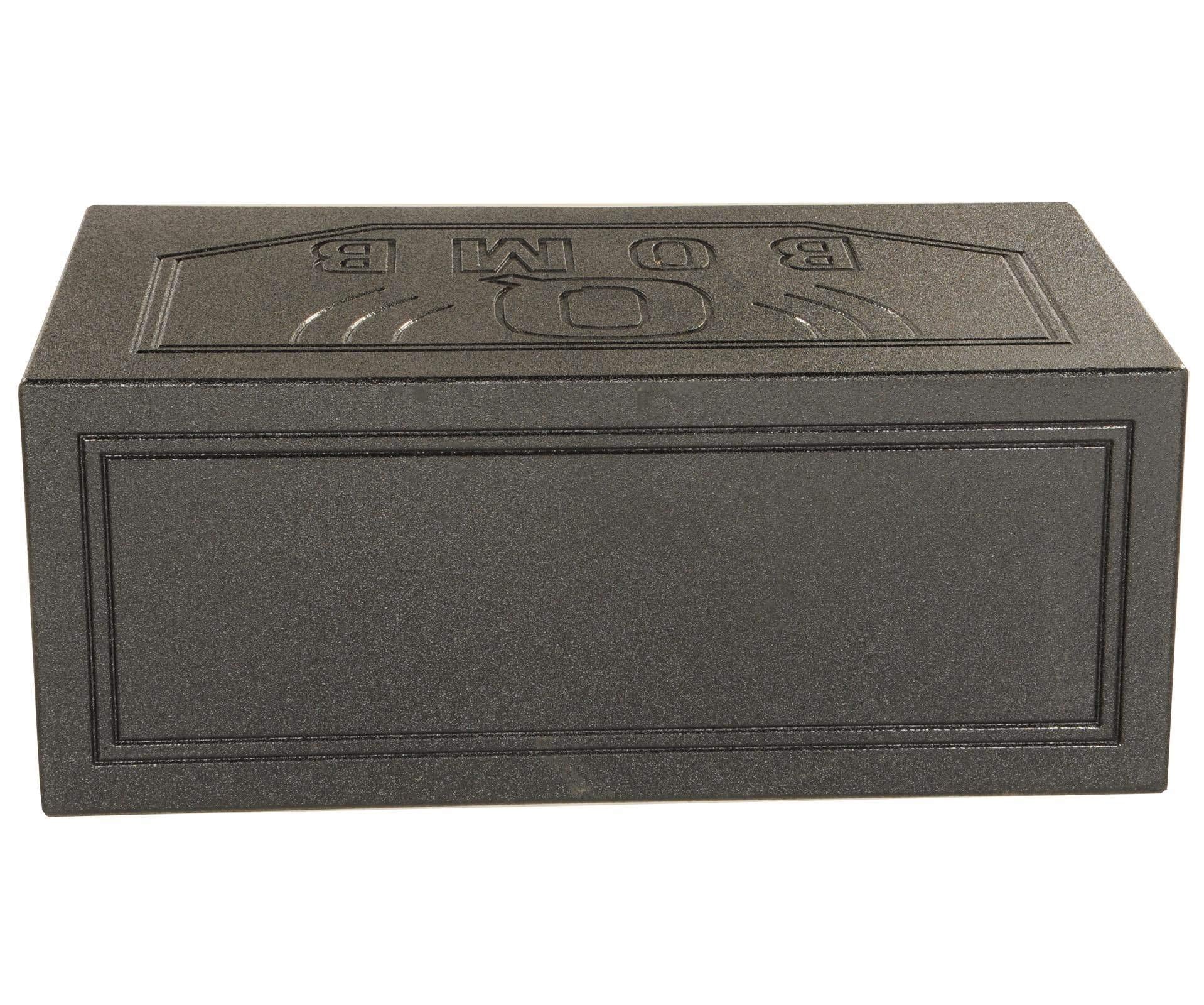 QPower 12 Inch Dual Subwoofer Box, High-Performance Vented Speaker Enclosure, Black - Car Audio and Sound System Accessories - Portable Equipment for Subwoofers