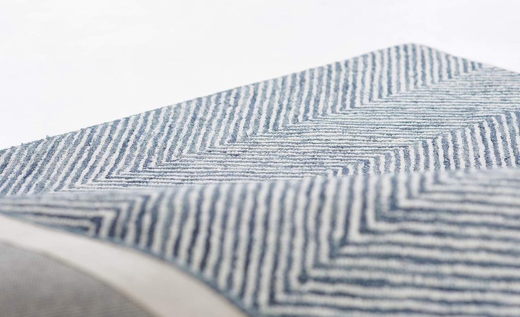 Momeni Charles Wool Hand Tufted Contemporary Indoor Area Rug, Blue, 2' X 3'