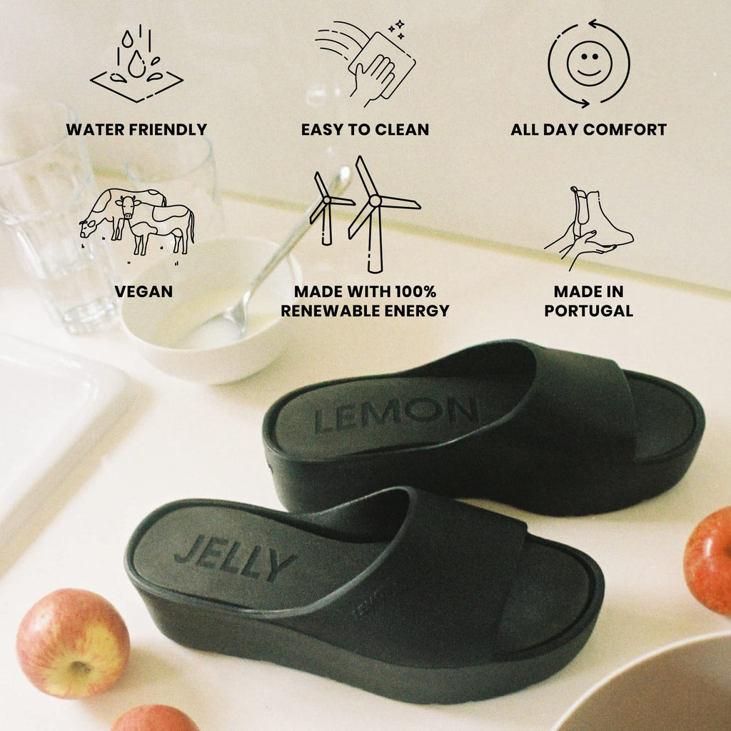 Lemon Jelly Women's Sunny Platform Sandals - Cute Water-Friendly Comfort Wedges for the Beach or Casual Wear - Super Lightweight Slip-On Flip Flops for Ladies