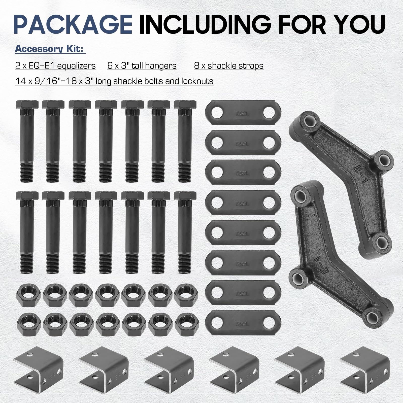 2 Pieces of Replacement for SW4B 4 Leaf Trailer Leaf Spring, 3500lb Single Trailer Axle Suspension Kit, 25-1/4" Length with 1750lb Capacity Double Eyes Leaf Springs and U-Bolt