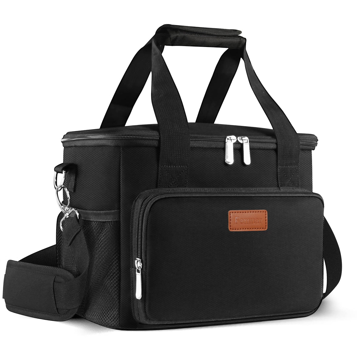 Femuar Lunch Bags for Women/Men, Insulated Lunch Bag for Work Office Picnic - Large Lunch Cooler Bag Leakproof Lunch Box with Adjustable Shoulder Strap for Adults - Grey (15L)