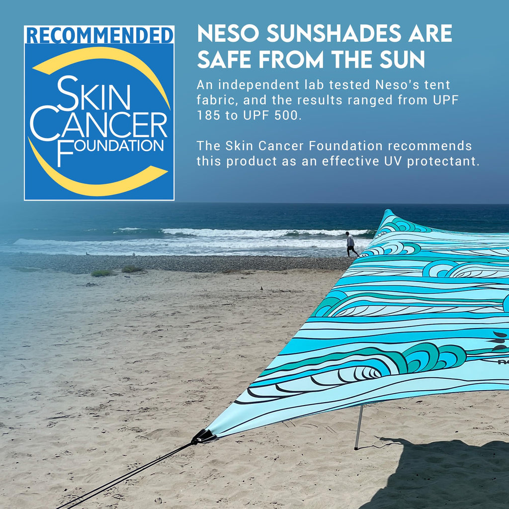 Neso Gigante Portable Beach Tent Sun Shelter - Lightweight Beach Shade Canopy - Easy Setup for Family Outings - Patented Reinforced Corners - UPF 50+ - 8ft Tall, 11 x 11ft - Save The Whales