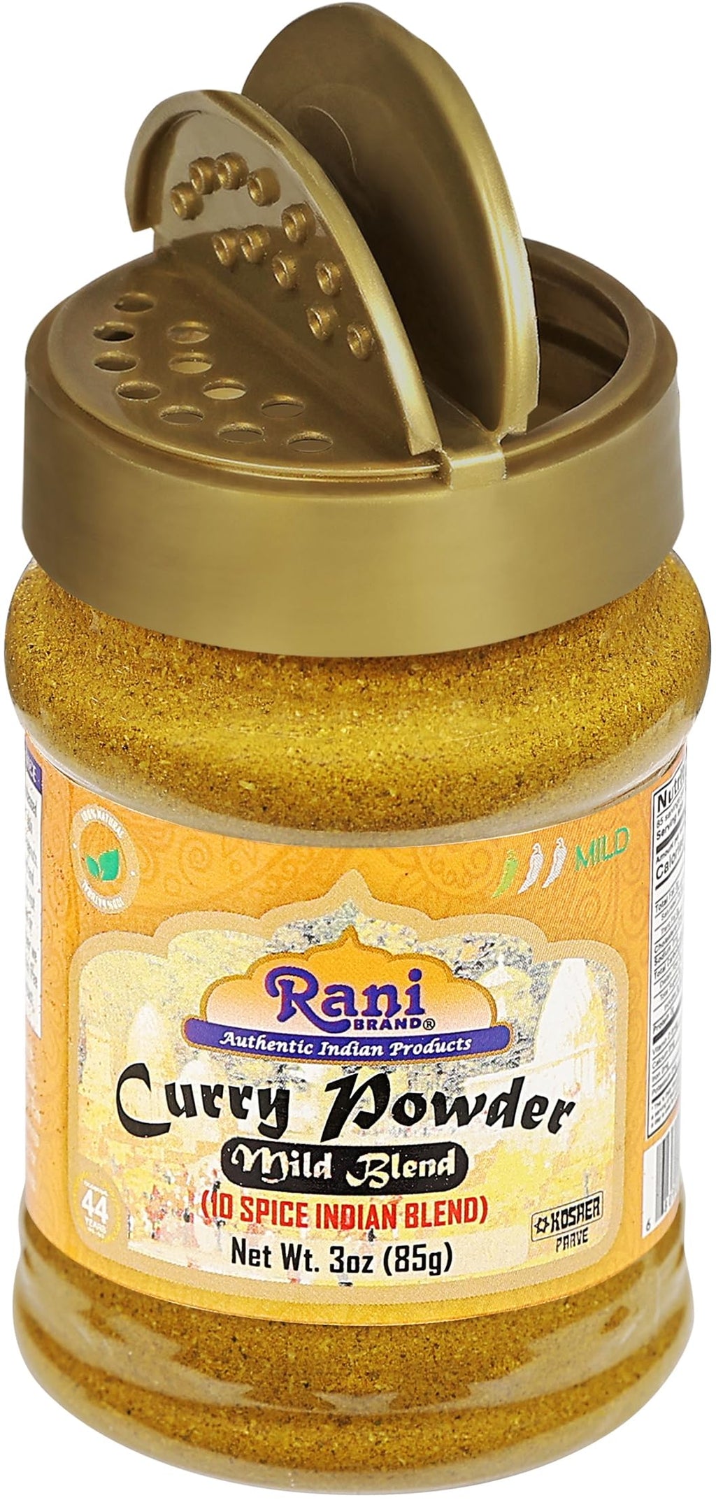 Rani Curry Powder Mild (10-Spice Authentic Indian Blend) 3oz (85g) PET Jar ~ All Natural | Salt-Free | NO Chili or Peppers | Vegan | No Colors | Gluten Friendly | NON-GMO | Kosher | Indian Origin