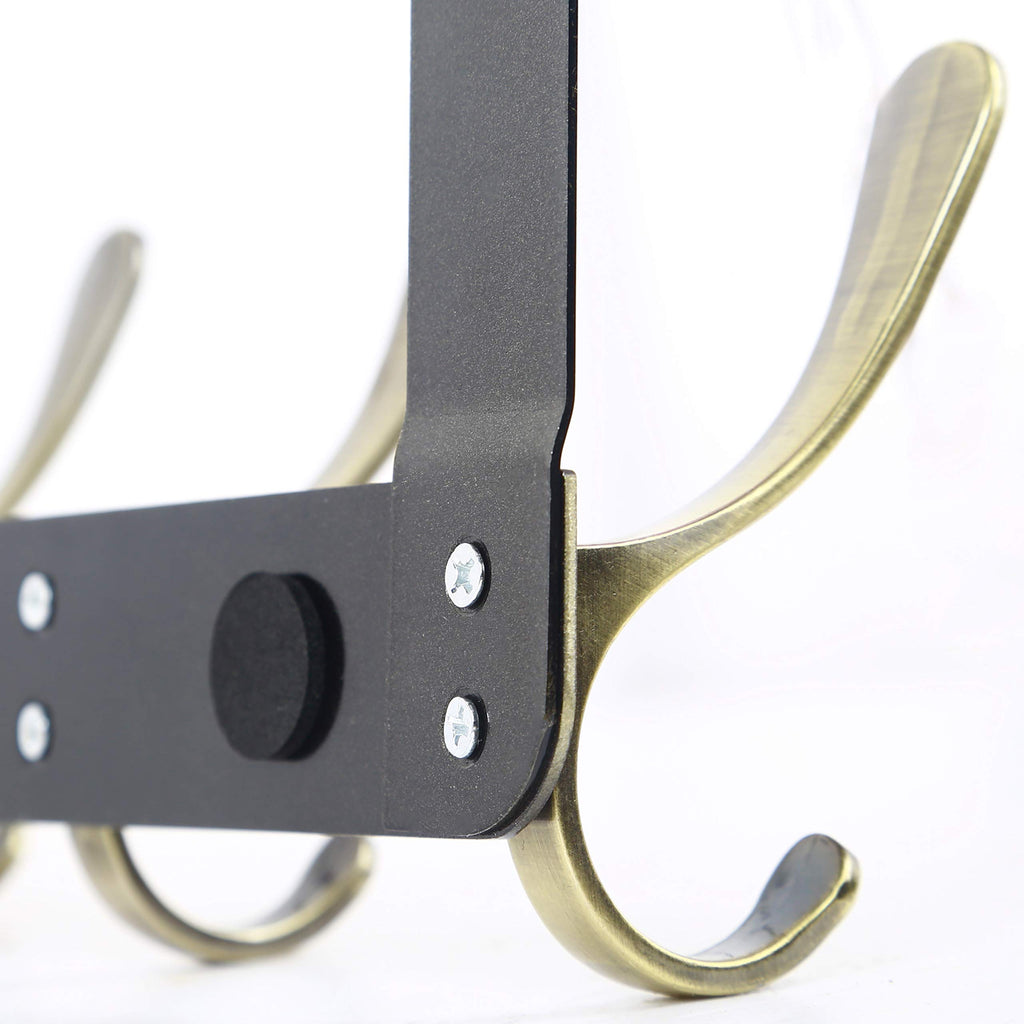 SKOLOO Over The Door Hook, Door Hanger Hooks for Hanging Clothes, Towels, Coats, Hats, Over The Door Towel Hook - Black, Assembly Required
