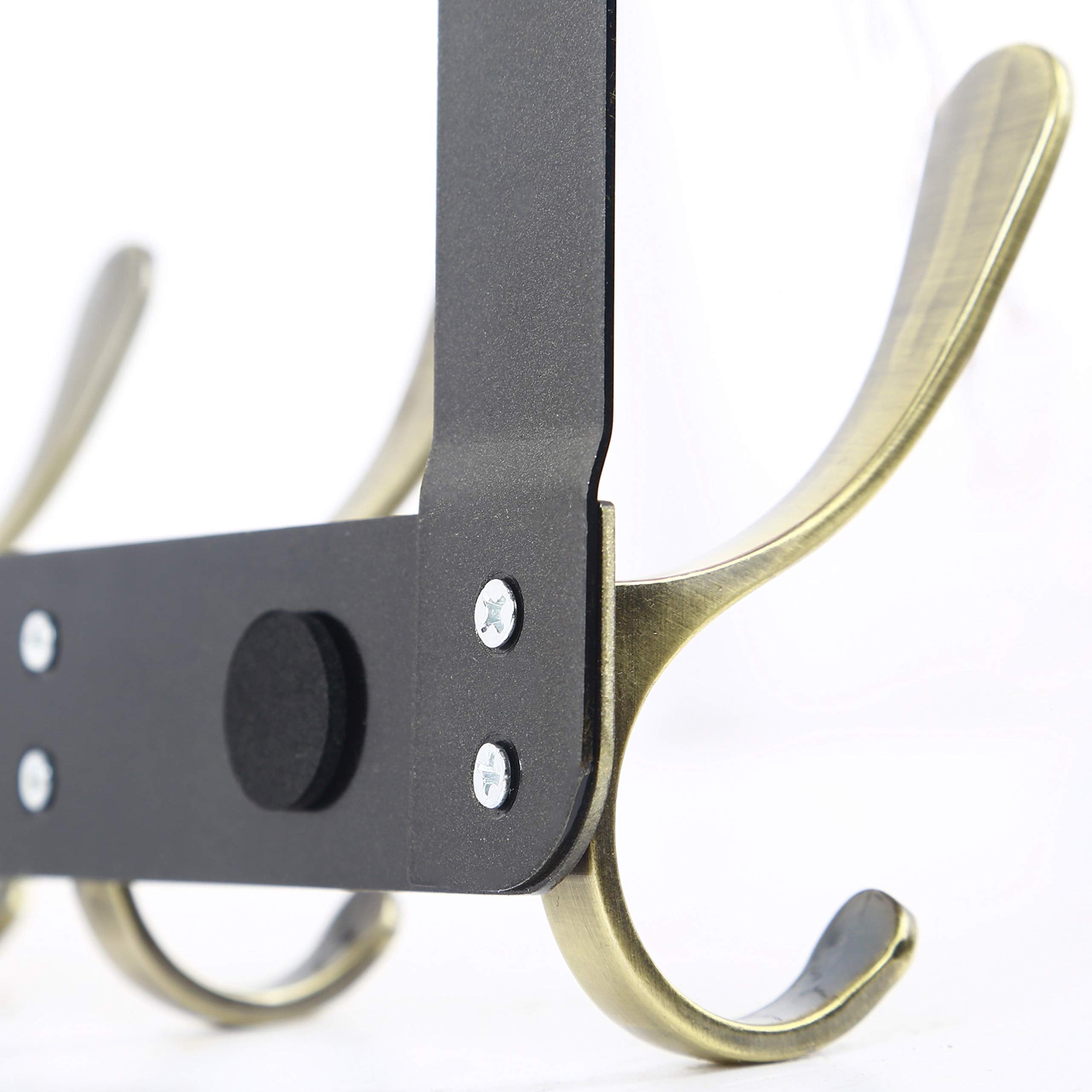 SKOLOO Over The Door Hook, Door Hanger Hooks for Hanging Clothes, Towels, Coats, Hats, Over The Door Towel Hook - Black, Assembly Required
