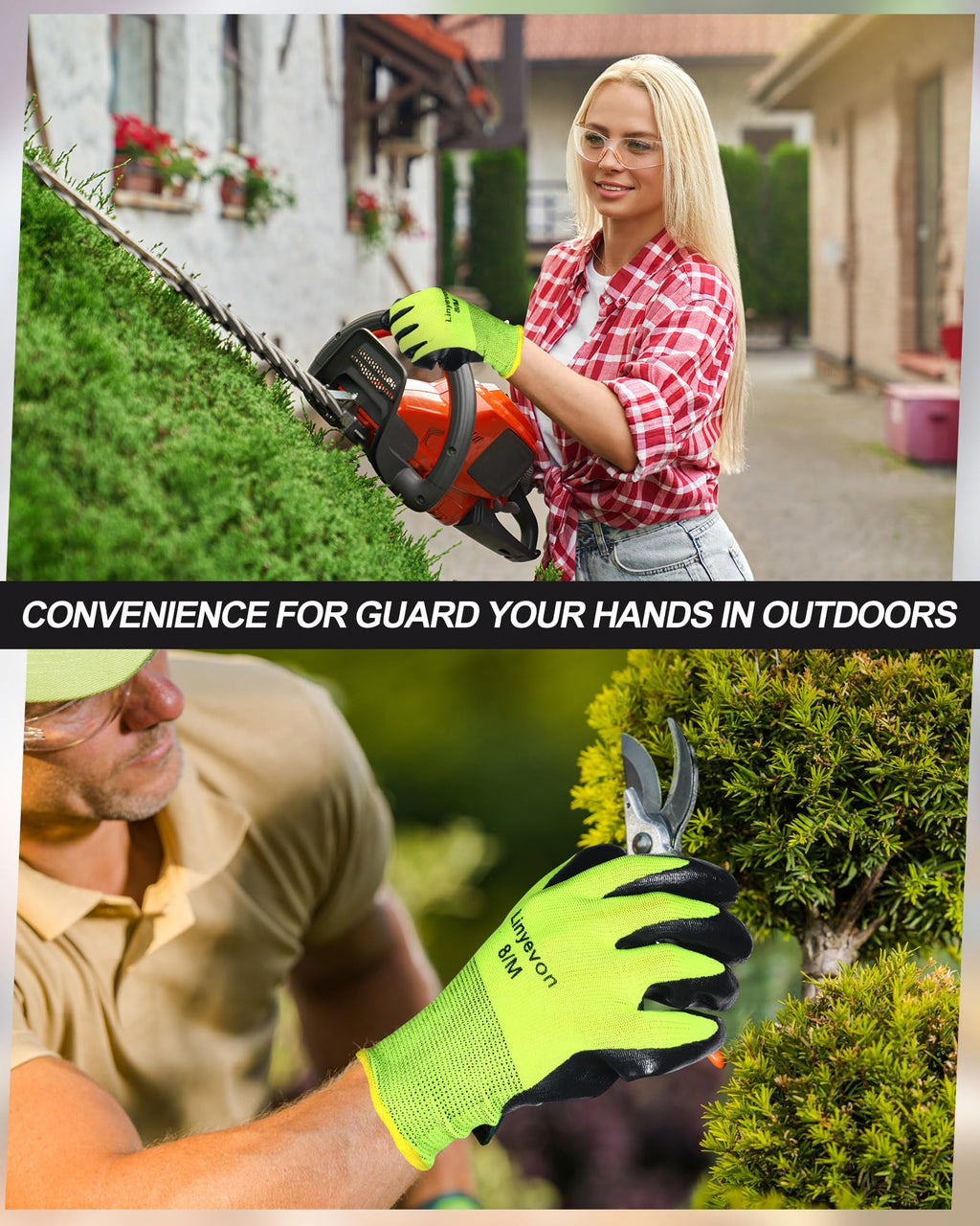 Maxcheck PU Coated Gloves Bulk, Reusable Rubber Safety Gloves for Men Women Work Warehouse, Mechanic, Woodworking