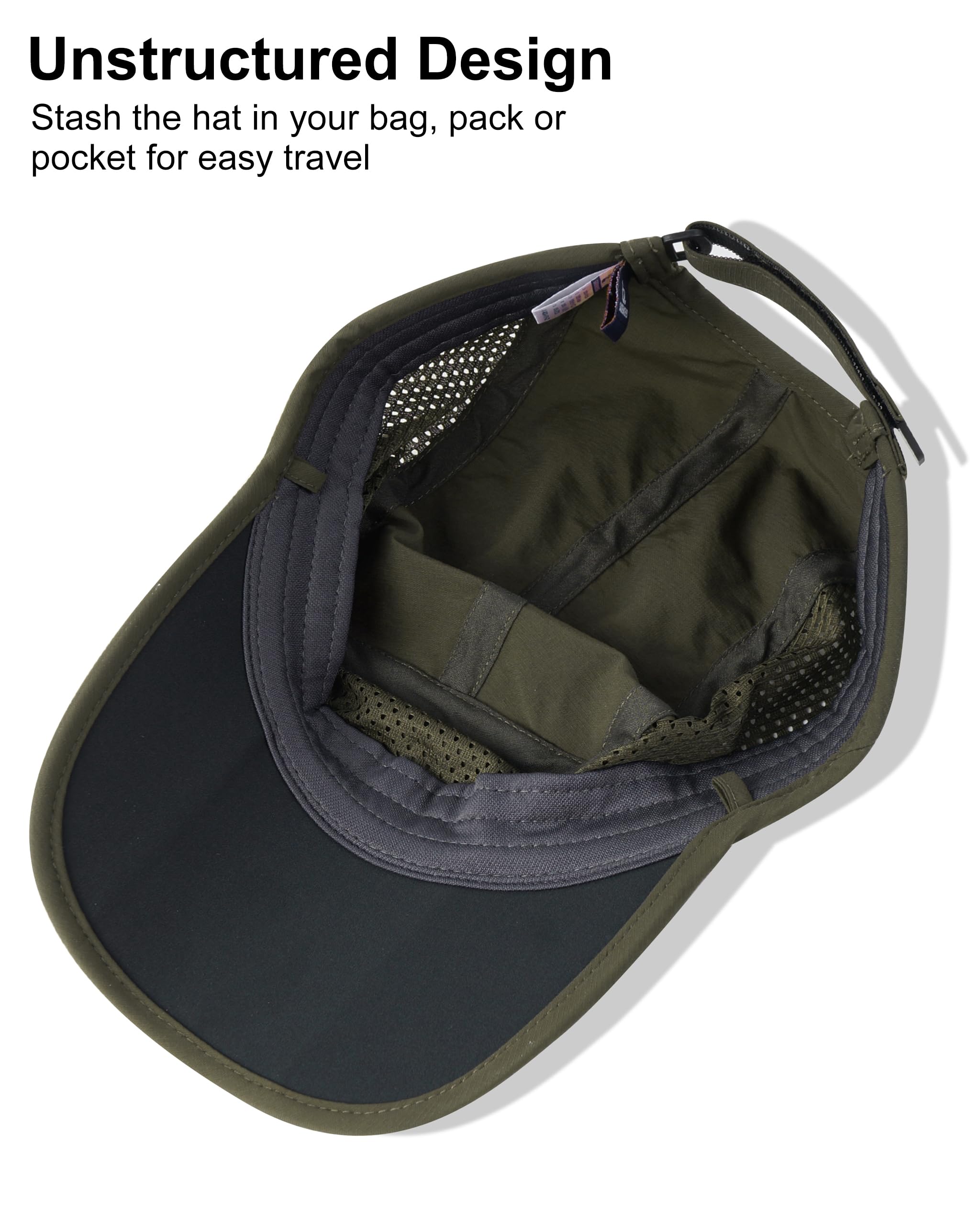 GADIEMKENSD Mens Folding Outdoor Hat Long Brim UPF 50+ Sun Protection