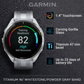 Garmin Forerunner 965 Premium GPS Running and Triathlon 47 mm Smartwatch with AMOLED Touchscreen Display, Carbon Gray DLC Titanium Bezel and Yellow Silicone Band + Black Earbuds Bundle