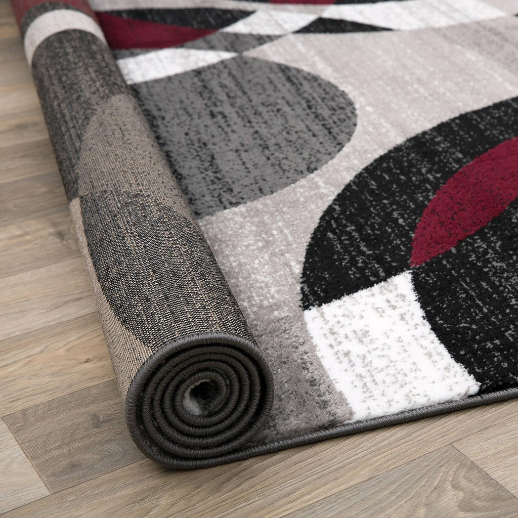Rugshop Contemporary Modern Circles Abstract Area Rug 2' x 3' Blue