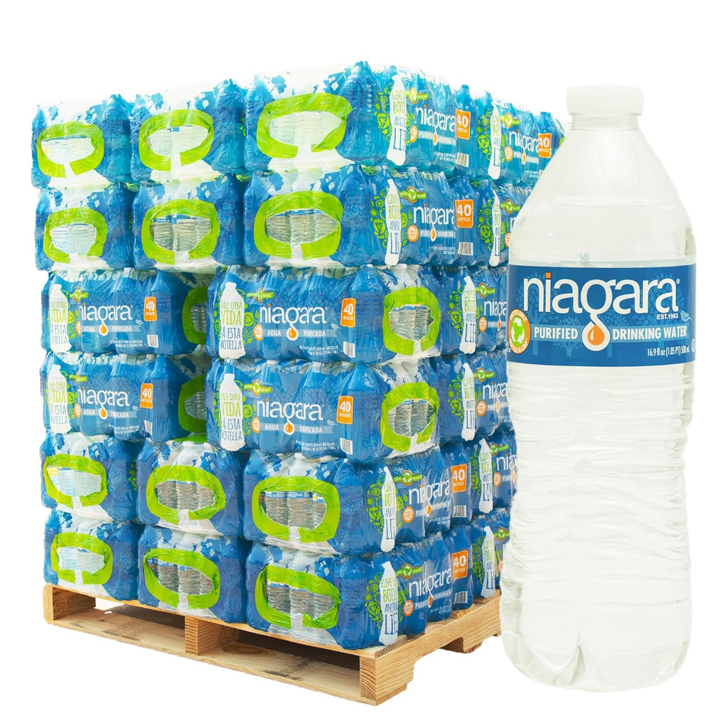 Niagara Bottled Water Full Pallet, 16.9 Oz, 48 Cases Wholesale