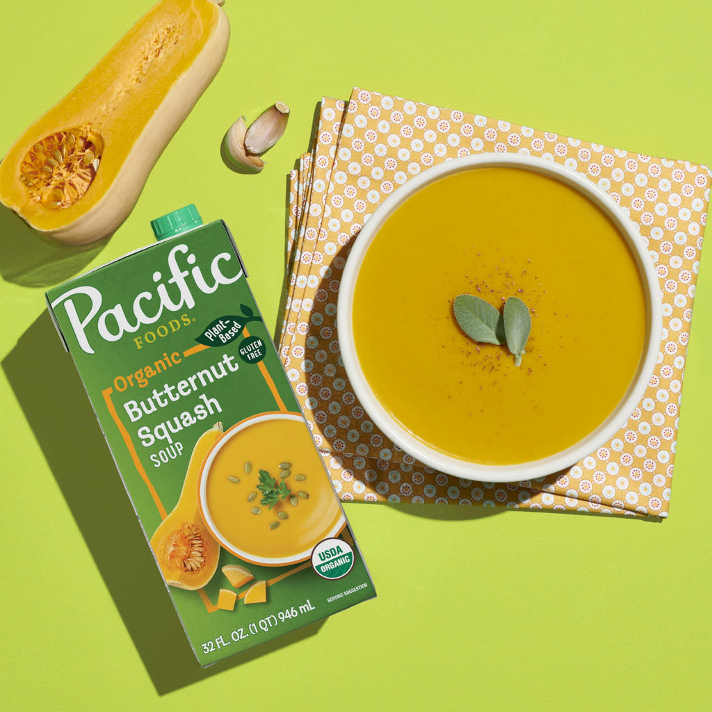 Pacific Foods Light in Sodium Organic Butternut Squash Soup, 32 oz Carton (Pack of 2)