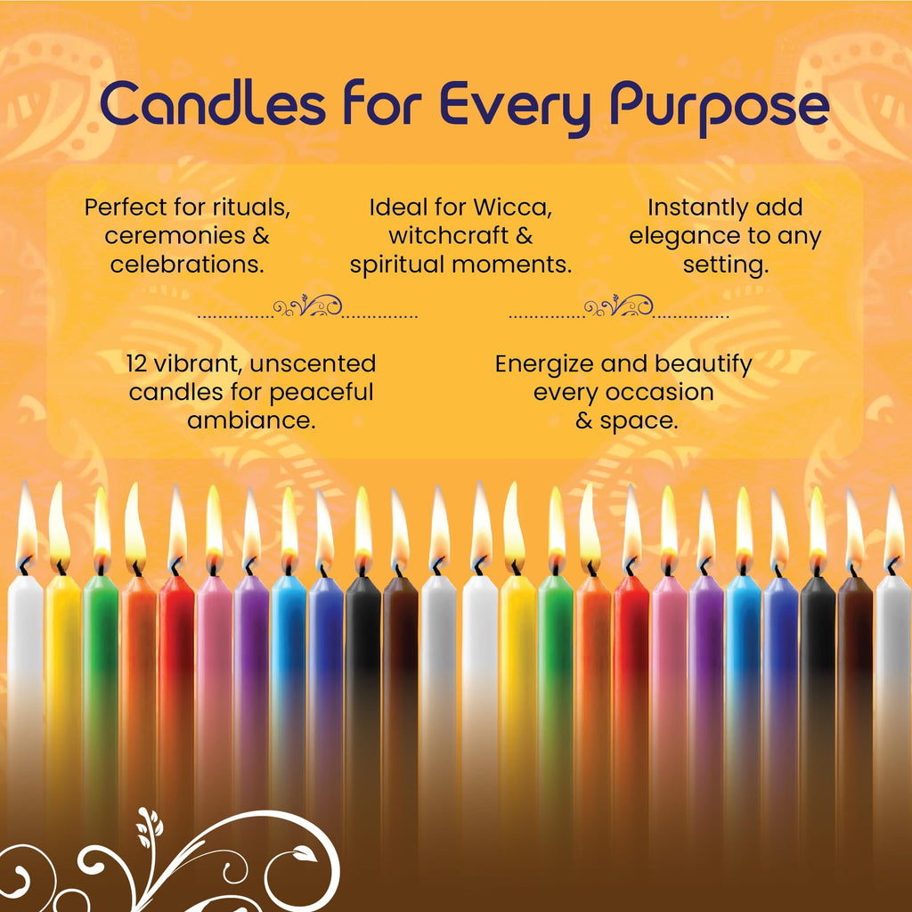 Box of 12 Grey Candles | 4 inches Dripless Paraffin Wax Candles | Witchcraft Supplies for Your Personal Wiccan Altar, Spells, Charms & Intentions | Witchy Room Decor | Taper Candlesticks