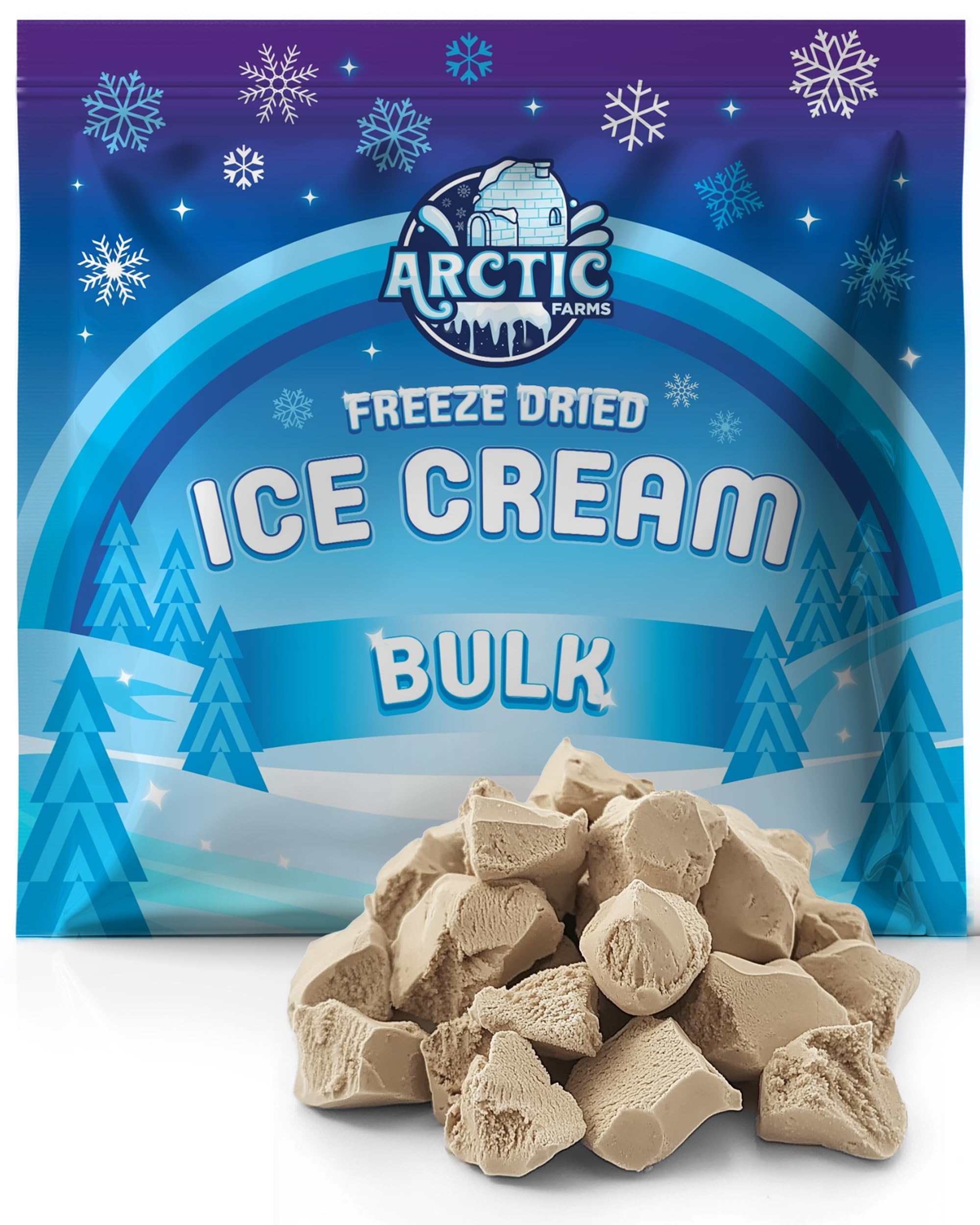 Arctic Farms Freeze Dried Ice Cream Bits Bagged and Boxed - Does Not Melt (1lb, S'mores)