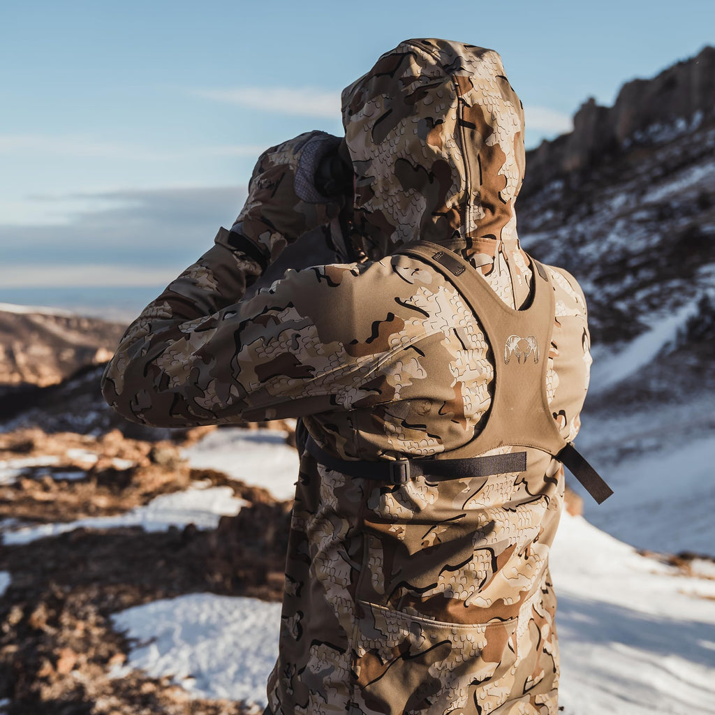 KUIU PRO Bino Harness – Waterproof, Adjustable, One-Hand Lid, Custom Foam Shims, Hydration Rig Compatible Binocular Harness